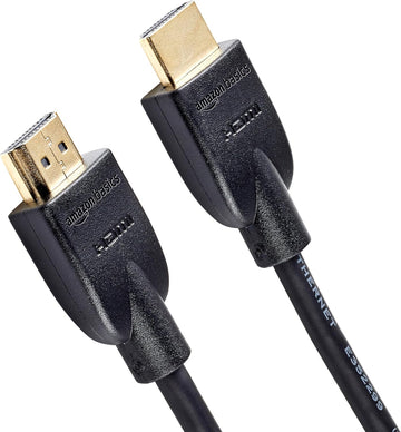Amazon Basics HDMI Cable, 25ft, 4K@60Hz, High-Speed 4K HDMI 2.0 Cord (18Gbps), 2160p, 48 bit, Compatible with TV/PS5/Xbox/Roku, Black