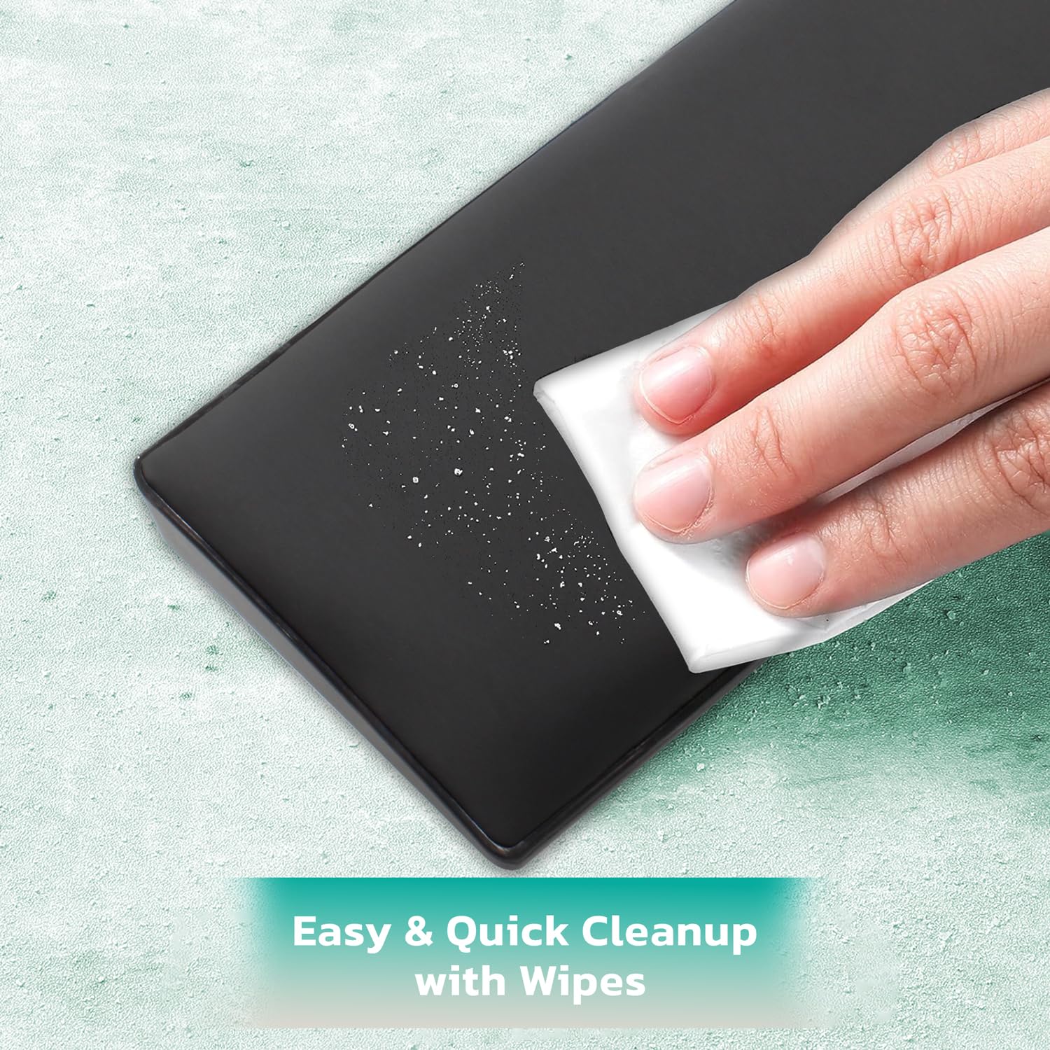 Ant Esports Full Size Keyboard Wrist Rest Pad -18"- Memory Foam Palm Rest with Non-Slip Footpad - Ergonomic Design Wrist Support - Desk Keyboard Accessory Gaming Gear-Full Size-Black