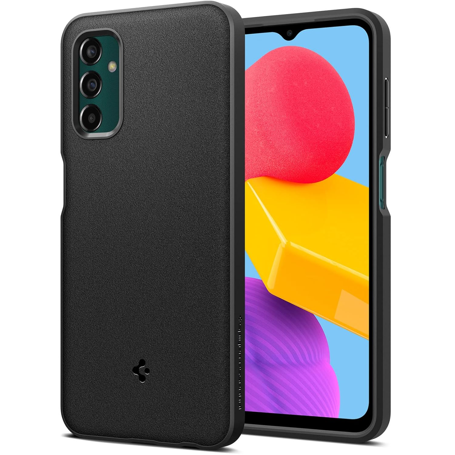 Spigen Essential Sand Blast for Samsung Galaxy M13(in) Case, Galaxy M13(in) Back Cover (2022) - TPU｜Matte Black