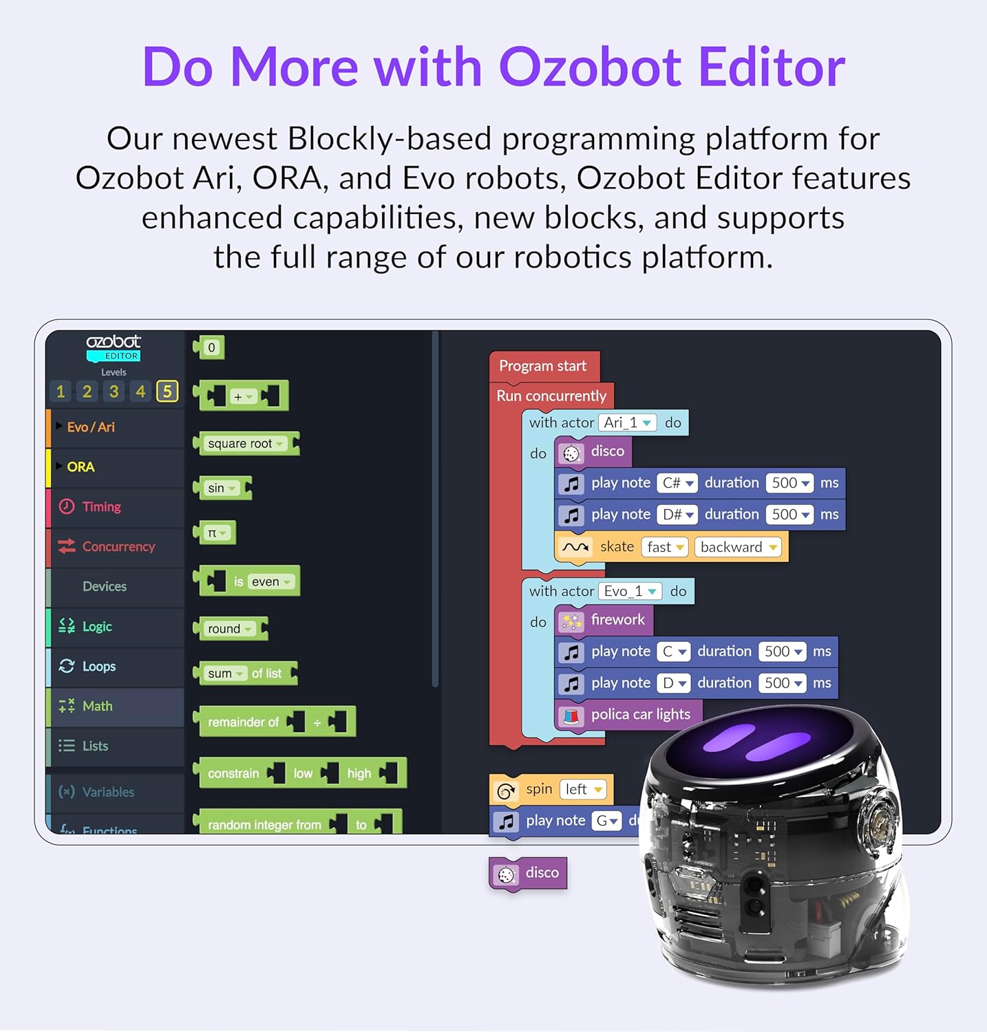 Ozobot Ari Classroom Kit (18 Bots) | Interactive Learning Robot with Touch Screen, ToF Sensor, Accelerometer, Gyroscope, and AI Integration | Hands-On STEM Education for Classrooms and Homeschool