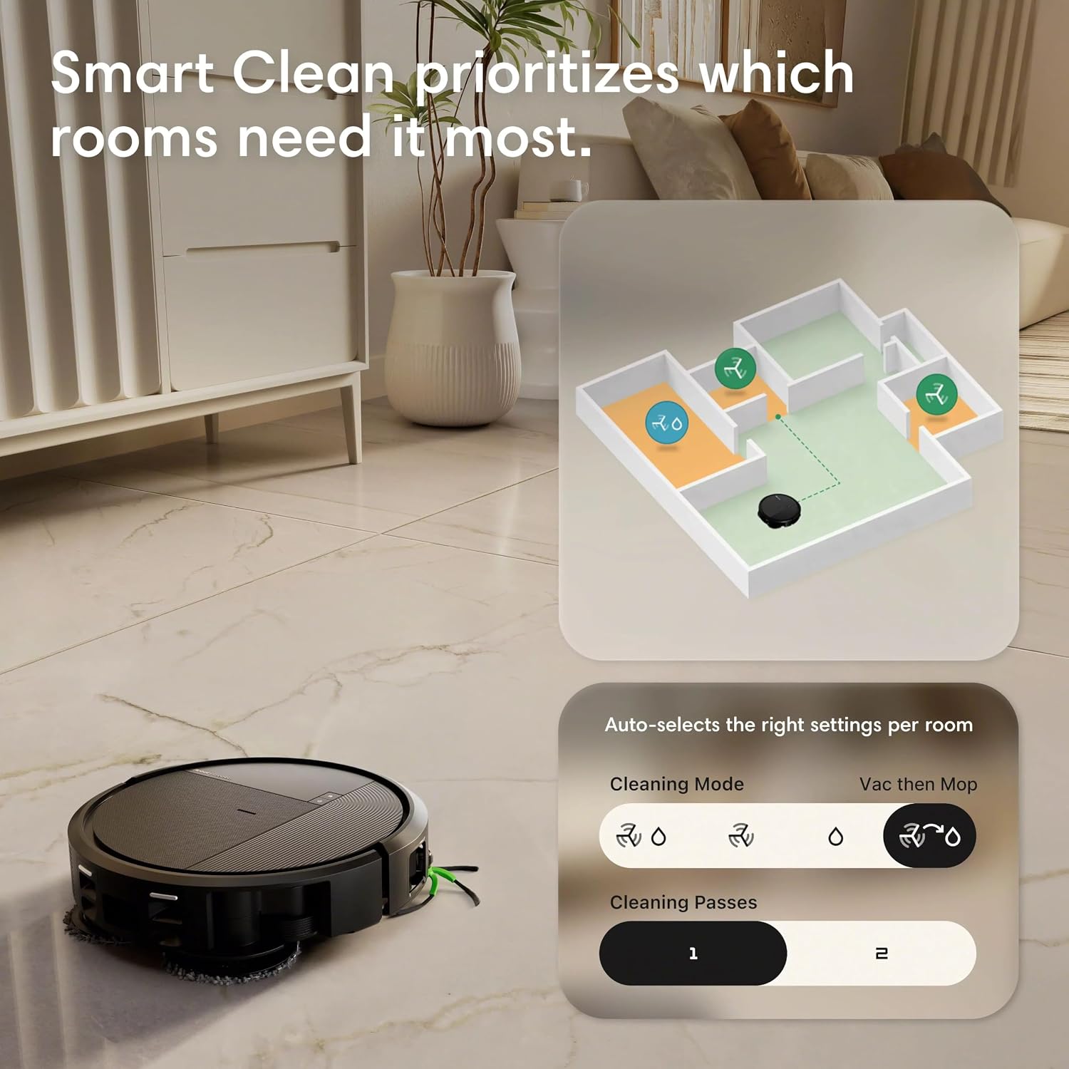iRobot Roomba Plus 575 Robot Vacuum & Mop Combo, 25,000Pa Suction, PrecisionVision AI Obstacle Avoidance, 90 Days Emptying, Multifunction Dock, Self‑Cleans, Heated Wash & Dry, Lifting Spinning Mops