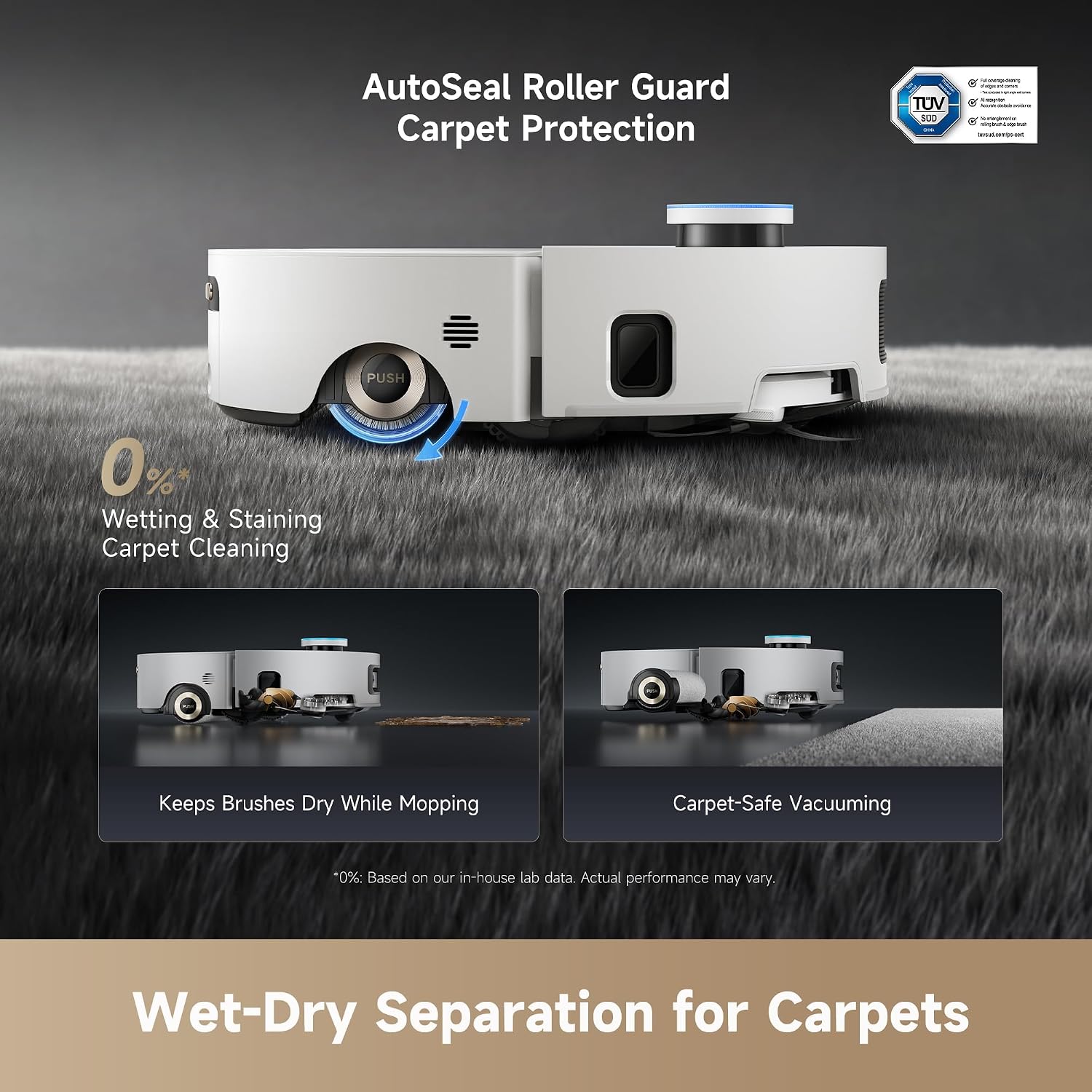 dreame Aqua10 Ultra Roller Robot Vacuum and Mop, AquaRoll Mopping | 30,000Pa Suction, AI Camera & LIDAR Avoidance Tech, Heat-Washes & Dries, Extendable Roller Mop, Carpet Protection