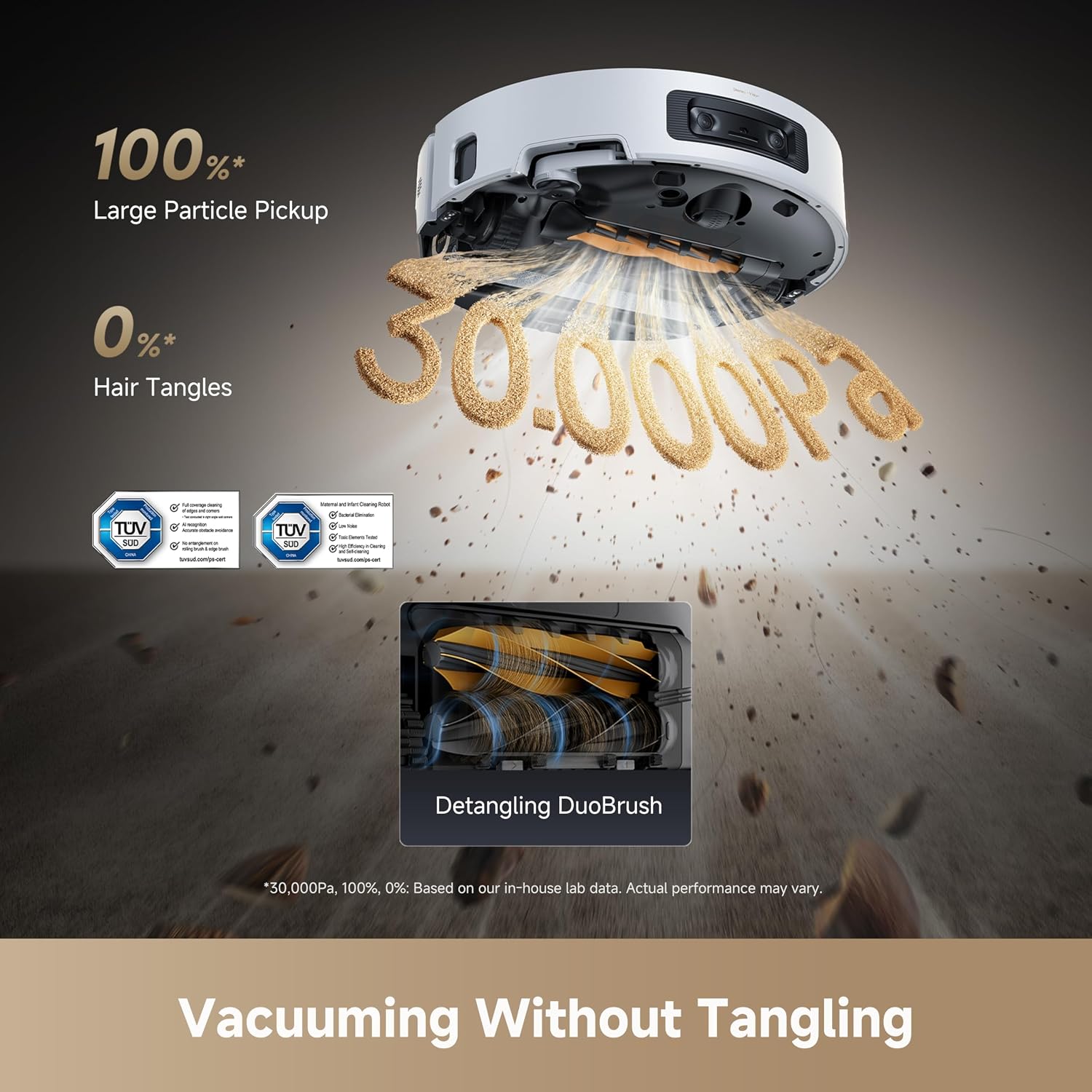 dreame Aqua10 Ultra Roller Robot Vacuum and Mop, AquaRoll Mopping | 30,000Pa Suction, AI Camera & LIDAR Avoidance Tech, Heat-Washes & Dries, Extendable Roller Mop, Carpet Protection