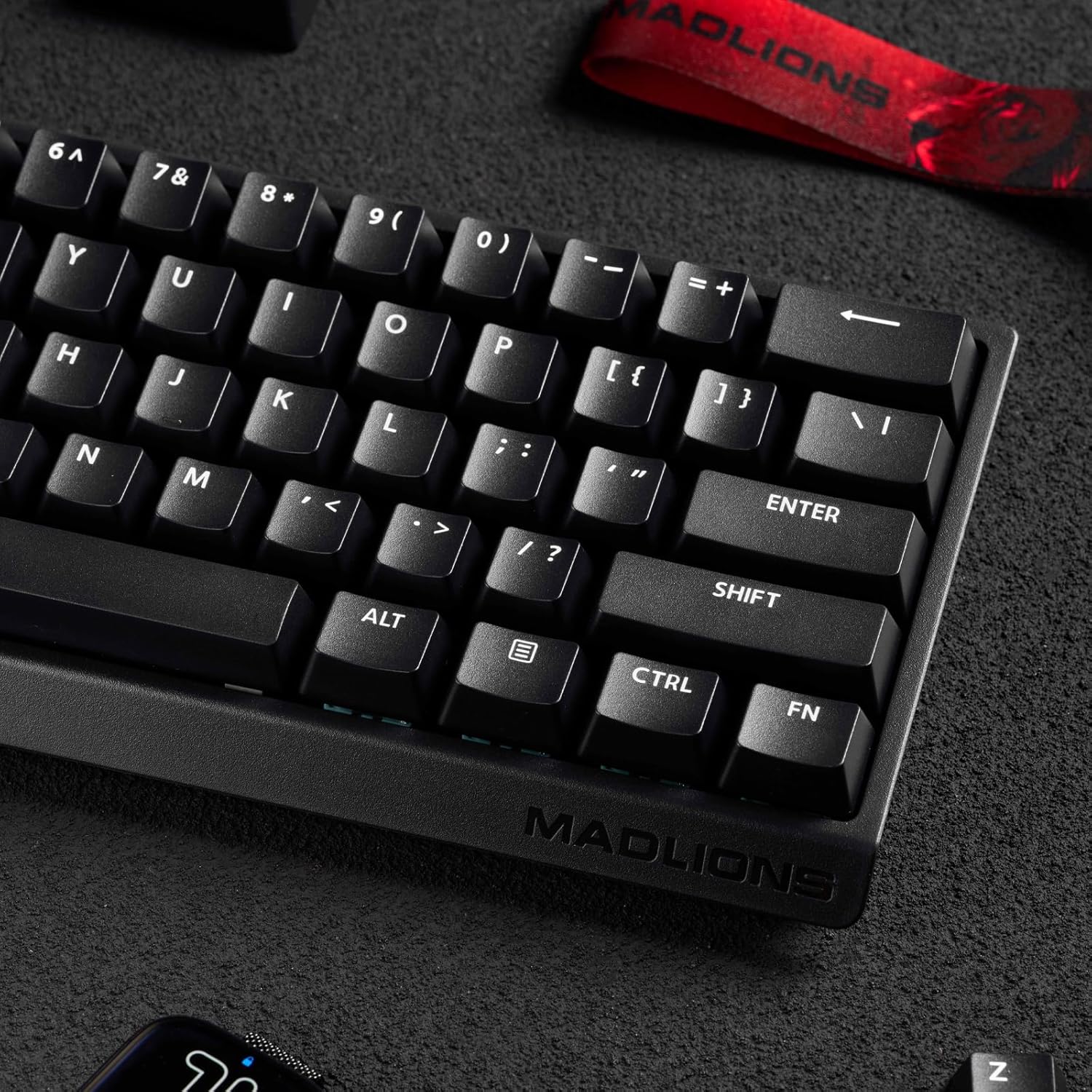 Hyekit x FGG MADLIONS MAD 60 HE RGB 60% Wired Magnetic Switch Mechanical Gaming Keyboard with Adjustable Actuation, 8000 Hz Polling Rate, Rapid Trigger Mode, Hall Effect Switches, for PC/Mac, Black
