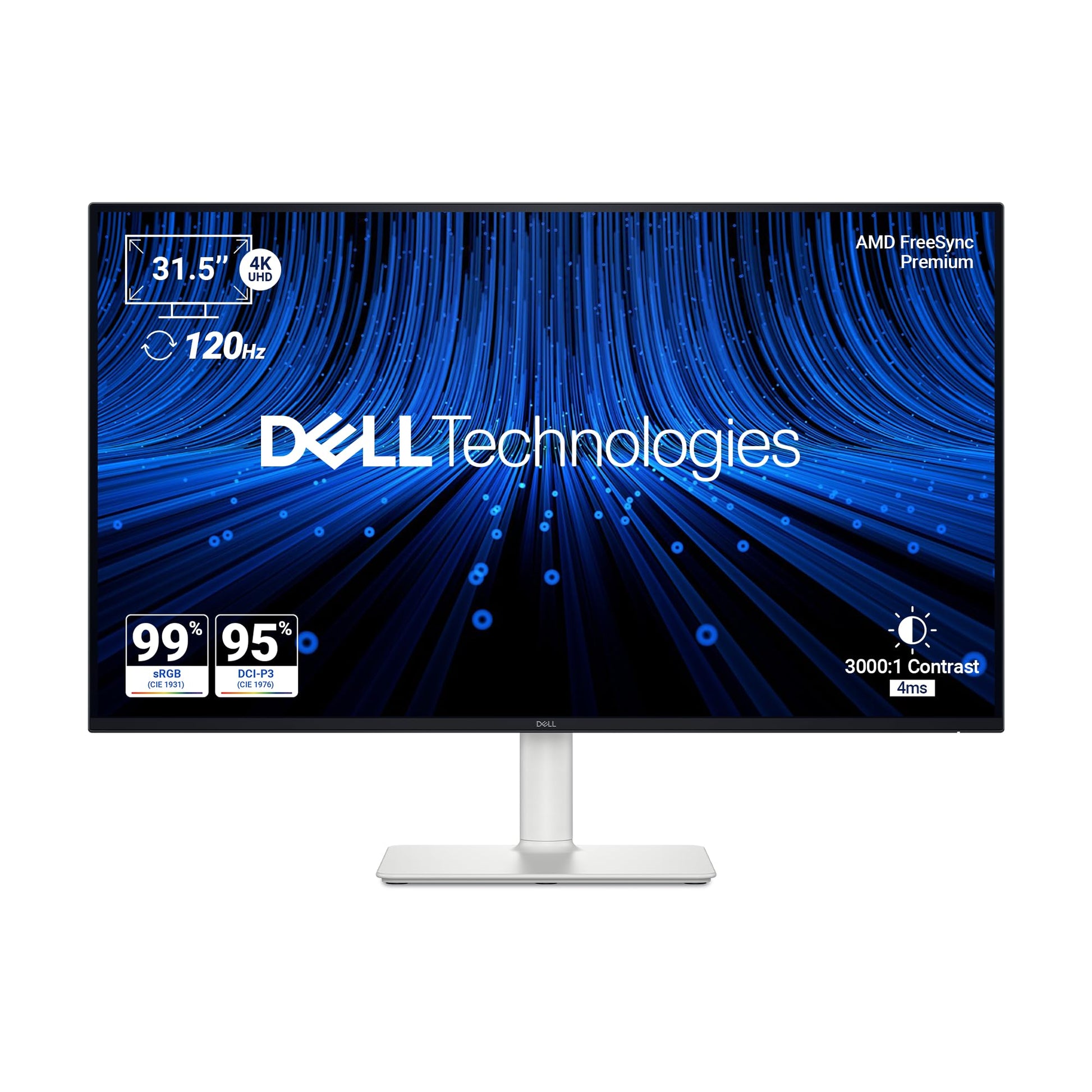 Dell S2725QS 27"/68.58 cm 4K Monitor|Titan Grey|IPS 120Hz |350 cd/m2 | 4 ms, Contrast 1,500:1| Tilt, Height, Pivot & Swivel Adjustable|Ports: 2X HDMI| 2 * 5W Speakers|99% SRGB |AMD Freesync Premium