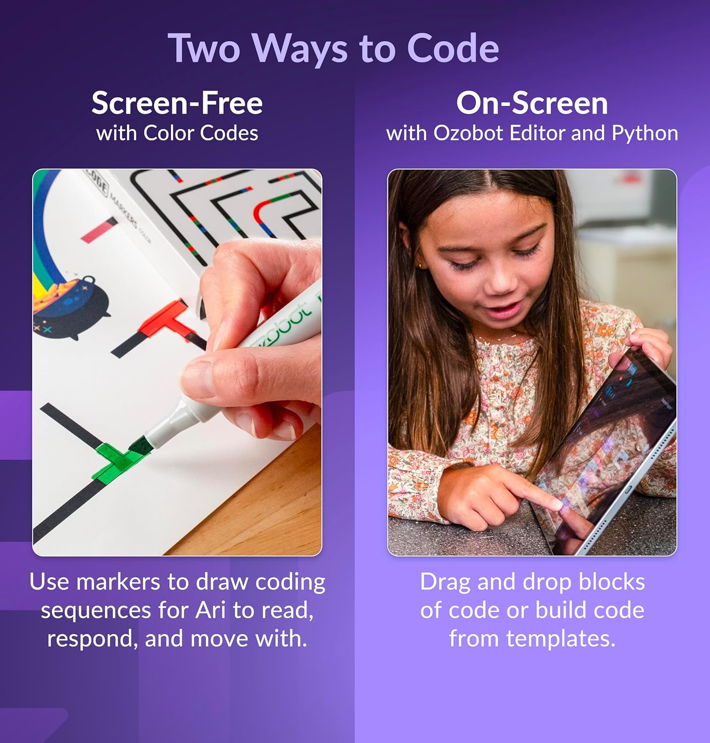 Ozobot Ari Classroom Kit (12 Bots) | Interactive Learning Robot with Touch Screen, ToF Sensor, Accelerometer, Gyroscope, and AI Integration | Hands-On STEM Education for Classrooms and Homeschool