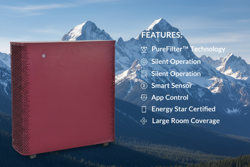 Blueair Sense+ Air Purifier 194L – HEPASilent™ Technology, Ideal for Home & Bedroom | Ruby Red