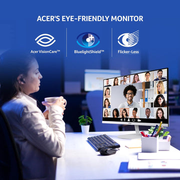 acer SA322Q 31.5 Inch Full HD 1920x1080 IPS Ultra-Slim (7.2mm) Backlit LED Monitor I 75Hz Refresh I 1 MS VRB Response I AMD Free Sync I 1xHDMI 1xVGA I Stereo Speakers I Eye Care Features I White