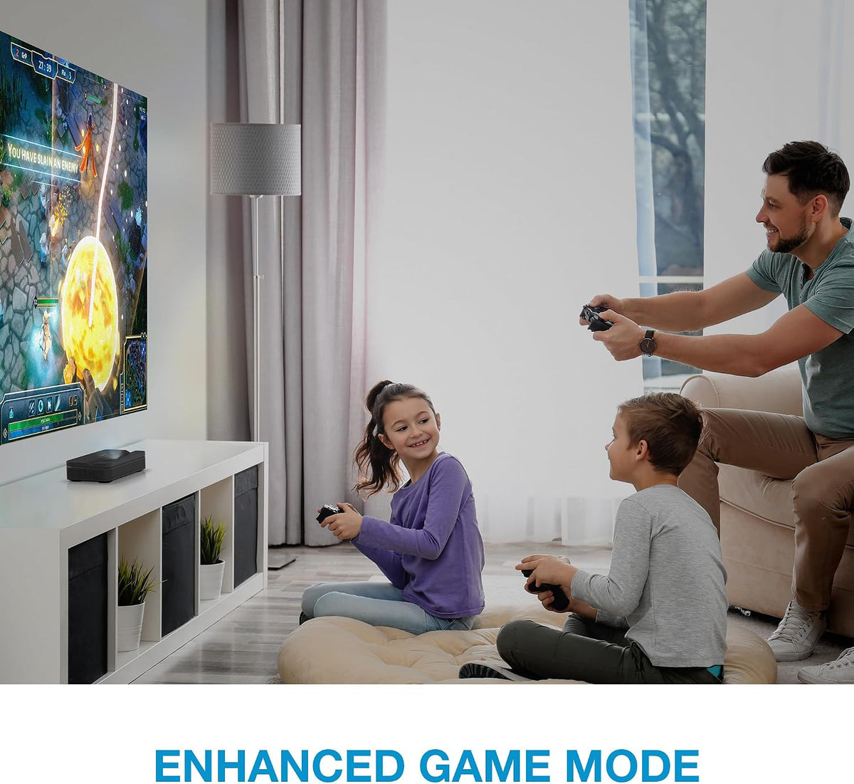 Optoma ML1080UST 1080p Photon Go Ultra Short Throw Full HD LED Triple Laser DLP Google TV Smart Projector