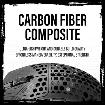 ARBITER Akitsu 8K Carbon Fiber Composite Gaming Mouse - Ultra-Light 38g, Wireless, 26k DPI, USB-C Fast Charging, 60Hr Battery Life, 8k Polling Rate, PIXART 3395 Sensor, LCD Display
