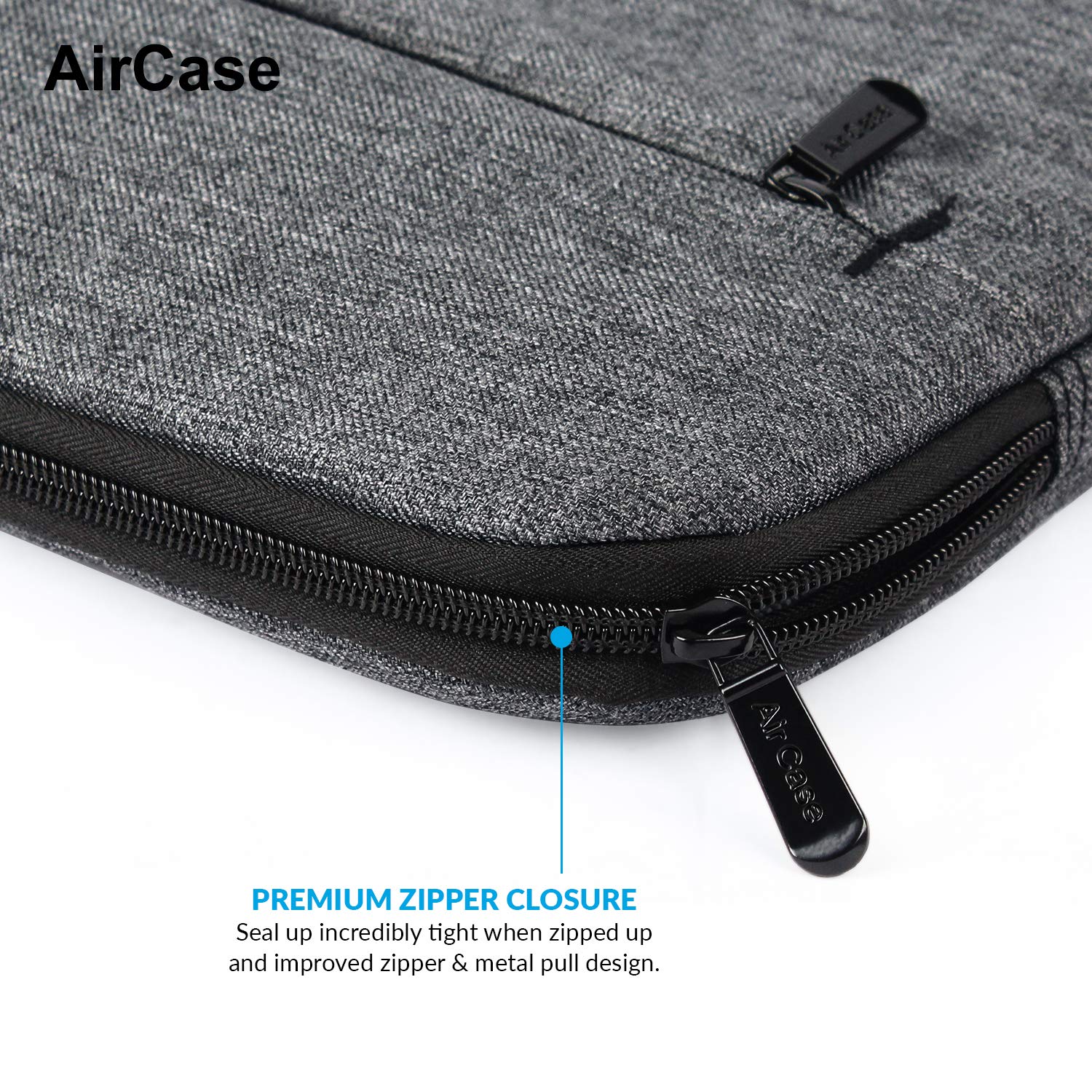 AirCase Laptop Bag Sleeve Case Cover Pouch for 15.6-Inch Laptop for Men & Women (Grey) (C49)