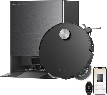 dreame X60 Ultra Robot Vacuum, Dual Al Cameras 280+ Obstacles Recognition | 35,000Pa Suction & 100% Detangling for Hair, Ultra-Thin Design for Low Spaces Cleaning, All in One Station