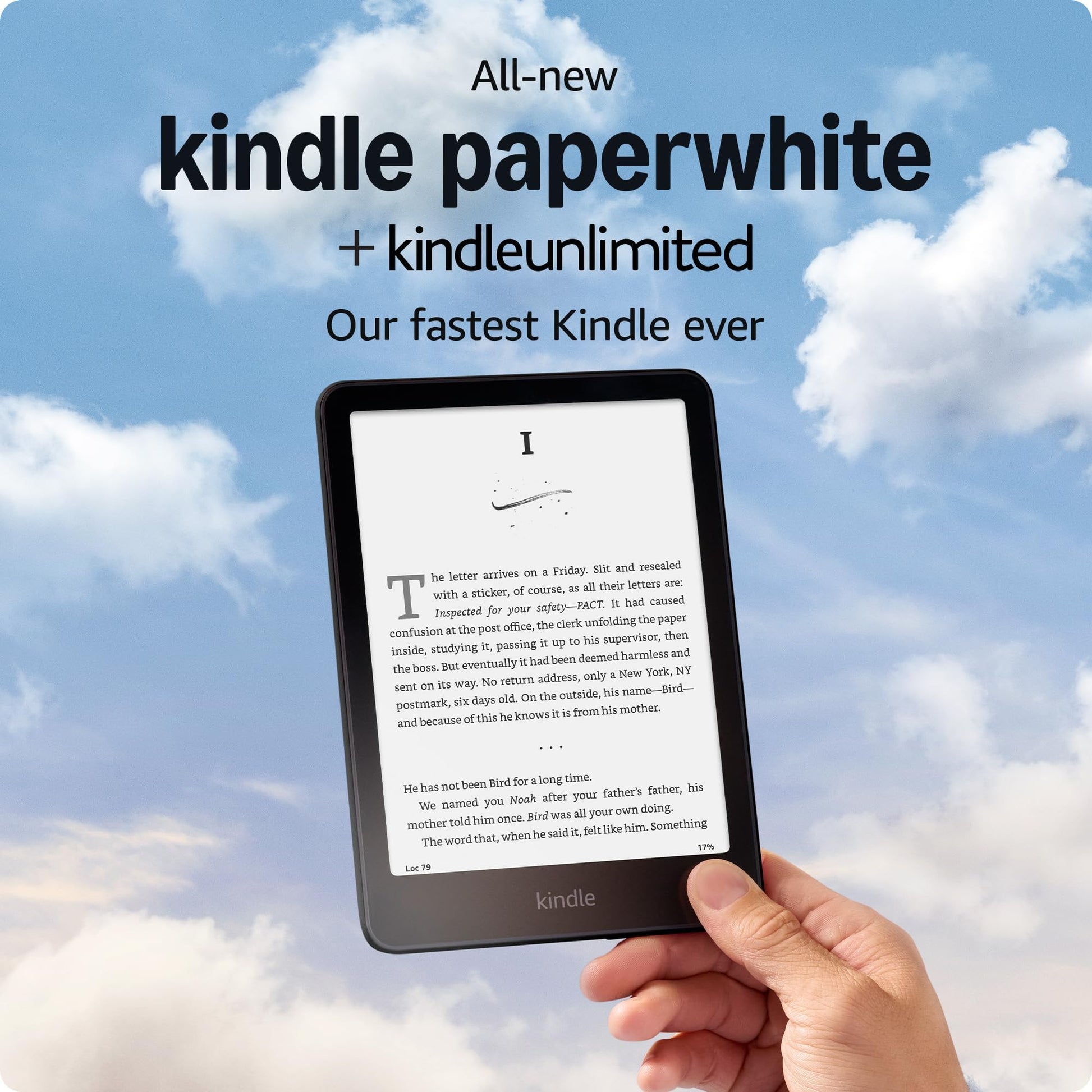 All-new Amazon Kindle Paperwhite (16 GB) – Our fastest Kindle ever, with new 7" glare-free display, and weeks of battery life – Black + 3 Months of Kindle Unlimited (with auto-renewal)