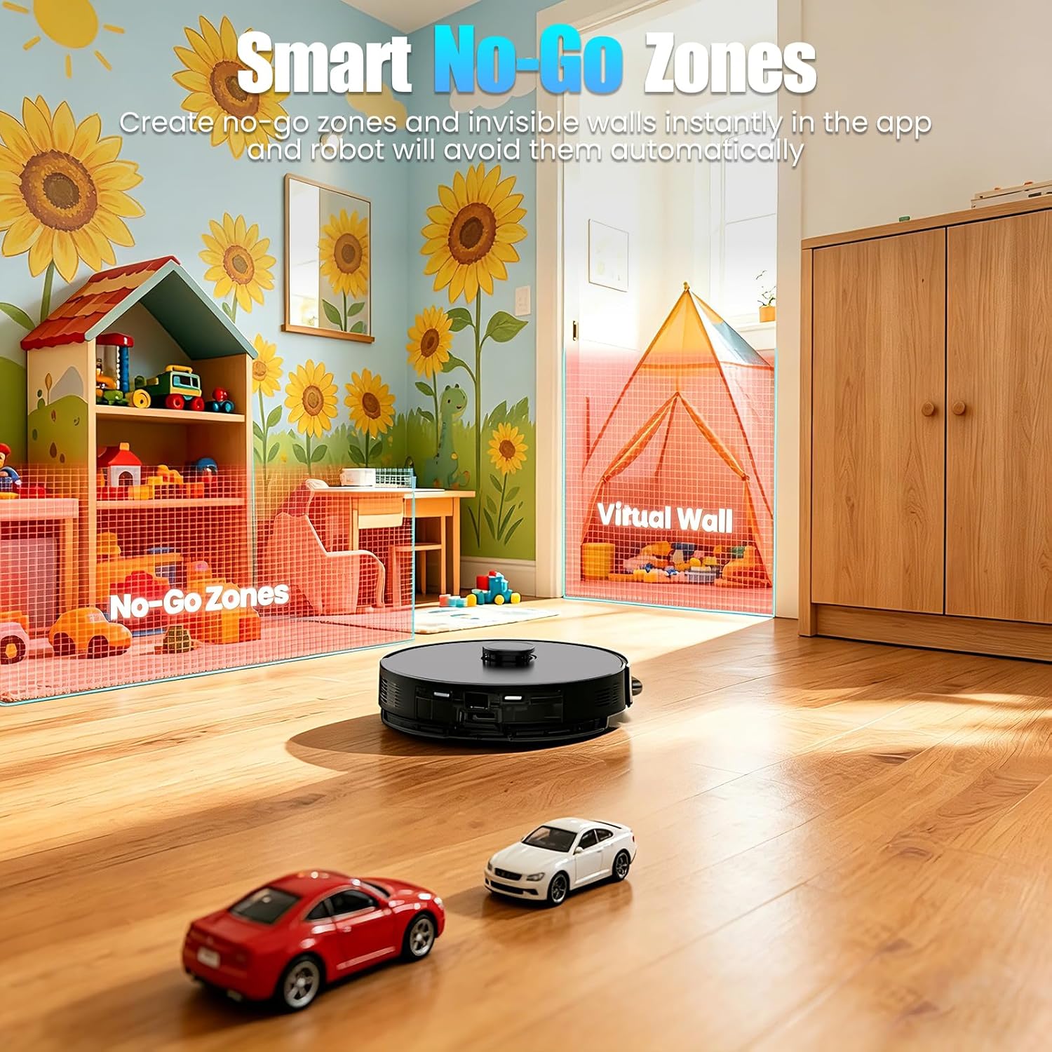 E10+ Robot Vacuum and Mop Combo Self‑Emptying with 8000Pa Suction, LiDAR Navigation, Home Mapping, 75‑Day Capacity, 150 Mins Runtime, APP & Voice Control Robot Vacuum Cleaner for Hair, Floors, Carpets