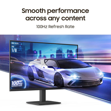 Samsung 27" (68.6 cm) S3 Flat Monitor|Super Slim Borderless Design|IPS Panel|FHD 1920 x 1080|100 Hz|5 ms|Ports-HDMI,VGA|Game Mode||Eye Saver Mode||Wall Mountable|LS27D300GAWXXL|Black