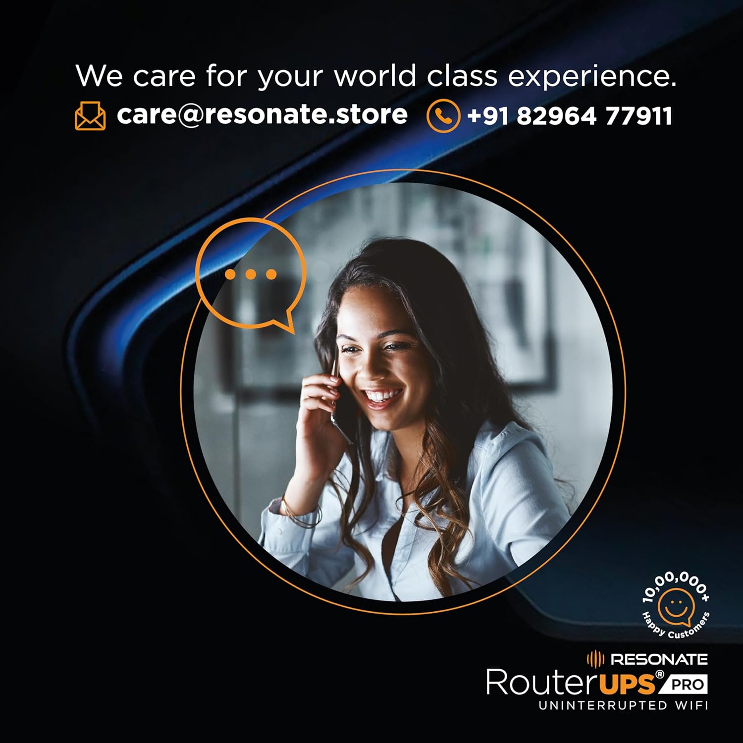 Resonate RouterUPS® Pro (100% Extra Backup) | 10400mAh Mini UPS Power Backup for 12V WiFi Router & Modem (Supports upto 3A) | Upto 8 Hrs with Multi-LED Indicator | Jio Fiber, Airtel Xstream Compatible