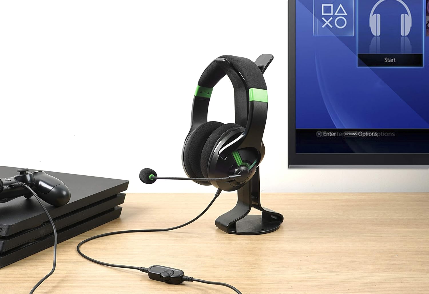 Amazonbasics Wired On Ear Gaming Headphones With Mic (Green)