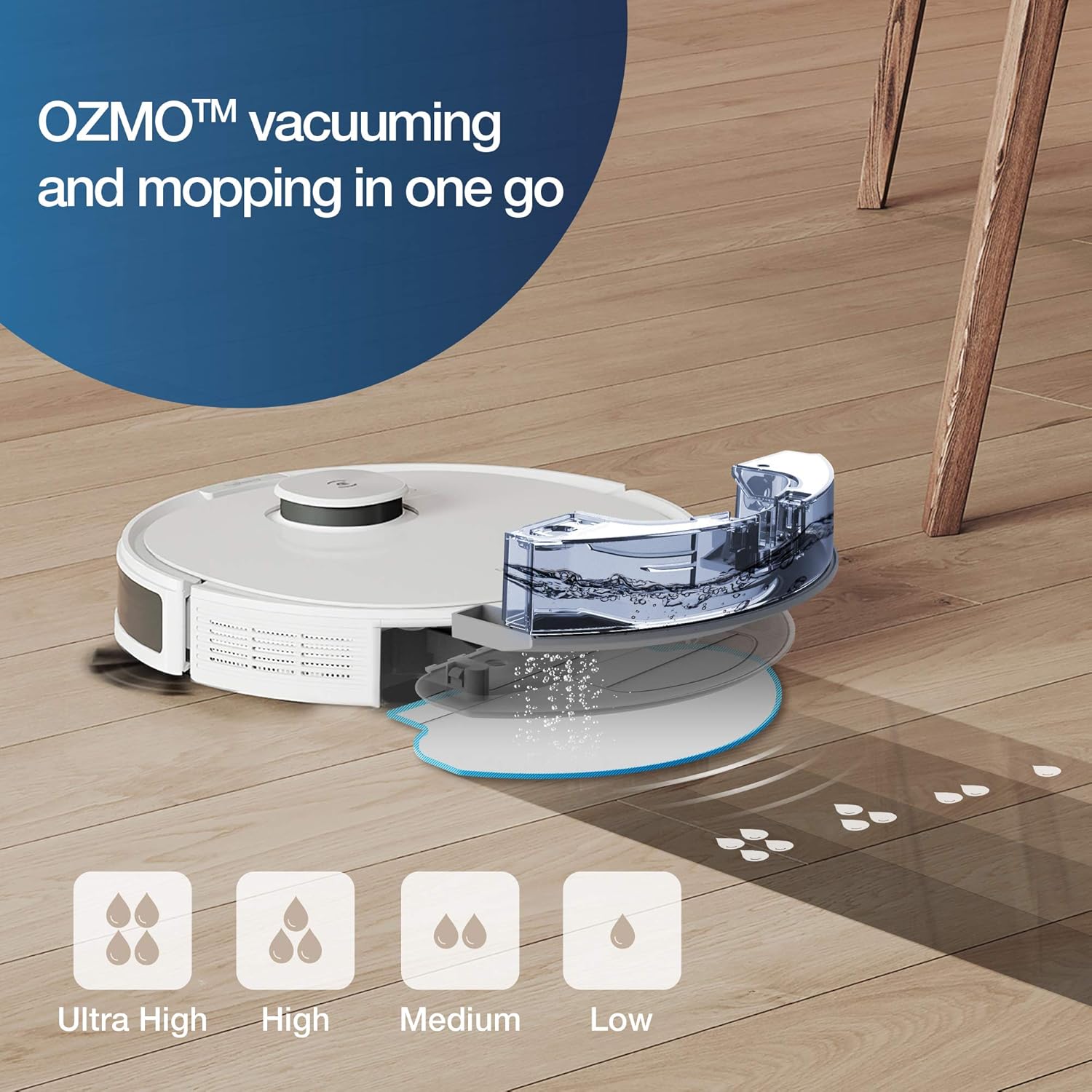 ECOVACS DEEBOT N8+ Robot Vacuum Cleaner 2300Pa with OZMO™ Mop (2.5L Auto-Empty Station, dToF Laser Detection, Carpet Detection, Multi-floor Mapping, Virtual Boundary, WIFI/Alexa/APP)