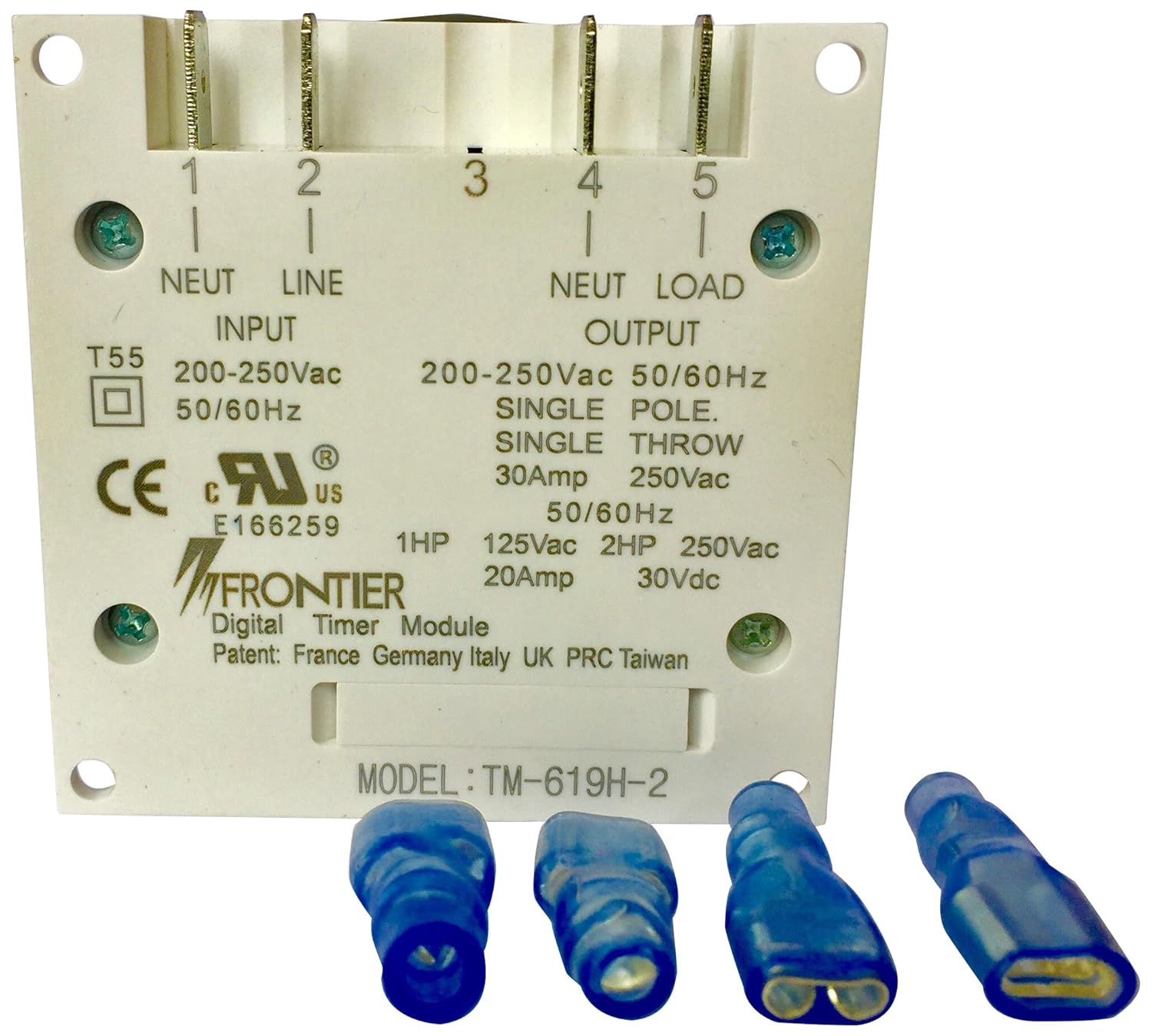 Frontier TM619H2 Digital Timer Programmable Time Switch with LCD 4 Pin (Pack of 1)
