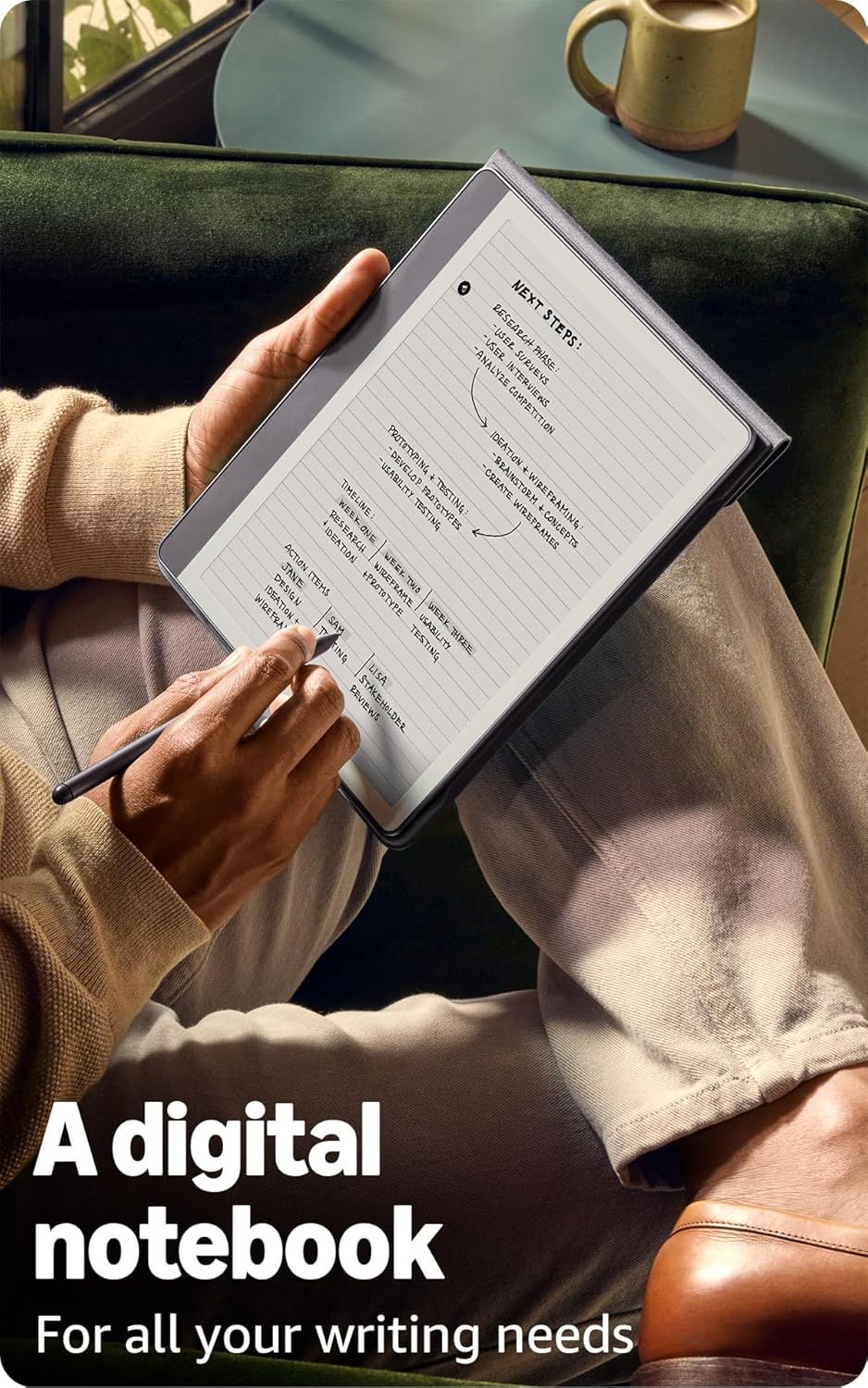Amazon Kindle Scribe (16GB) - Your notes, documents and books, all in one place. With built-in AI notebook summarization. Includes Premium Pen - Tungsten + 3 months of Kindle Unlimited (with auto-renewal)