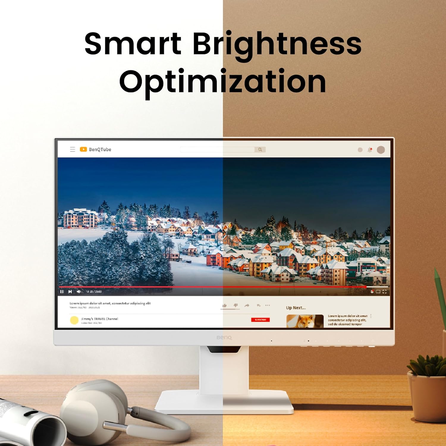 BenQ GW2486TC 24" IPS 100Hz Full HD Coding Monitor |USB-C(65W PD)| Daisy Chain| 99% sRGB| Coding Mode| Height Adjust|HDMI| DP| USB Hub| 2Wx2 Speakers| Eye Care| Noise Cancelling Microphone (White)