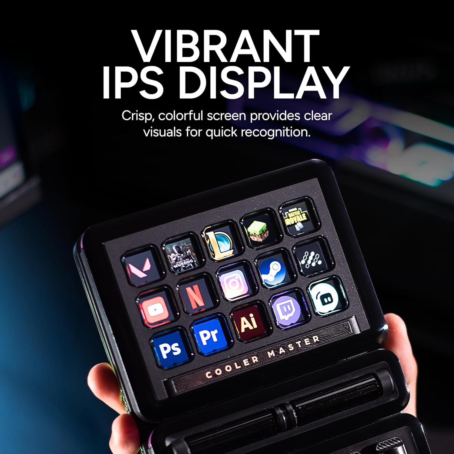 MasterHUB Creator Kit: Fully Modular Allows You to Customize with Base, 15xKeys IPS Display, 2xRoller, and 5xFader Modules - Empowering Your Workflow by Cooler Master