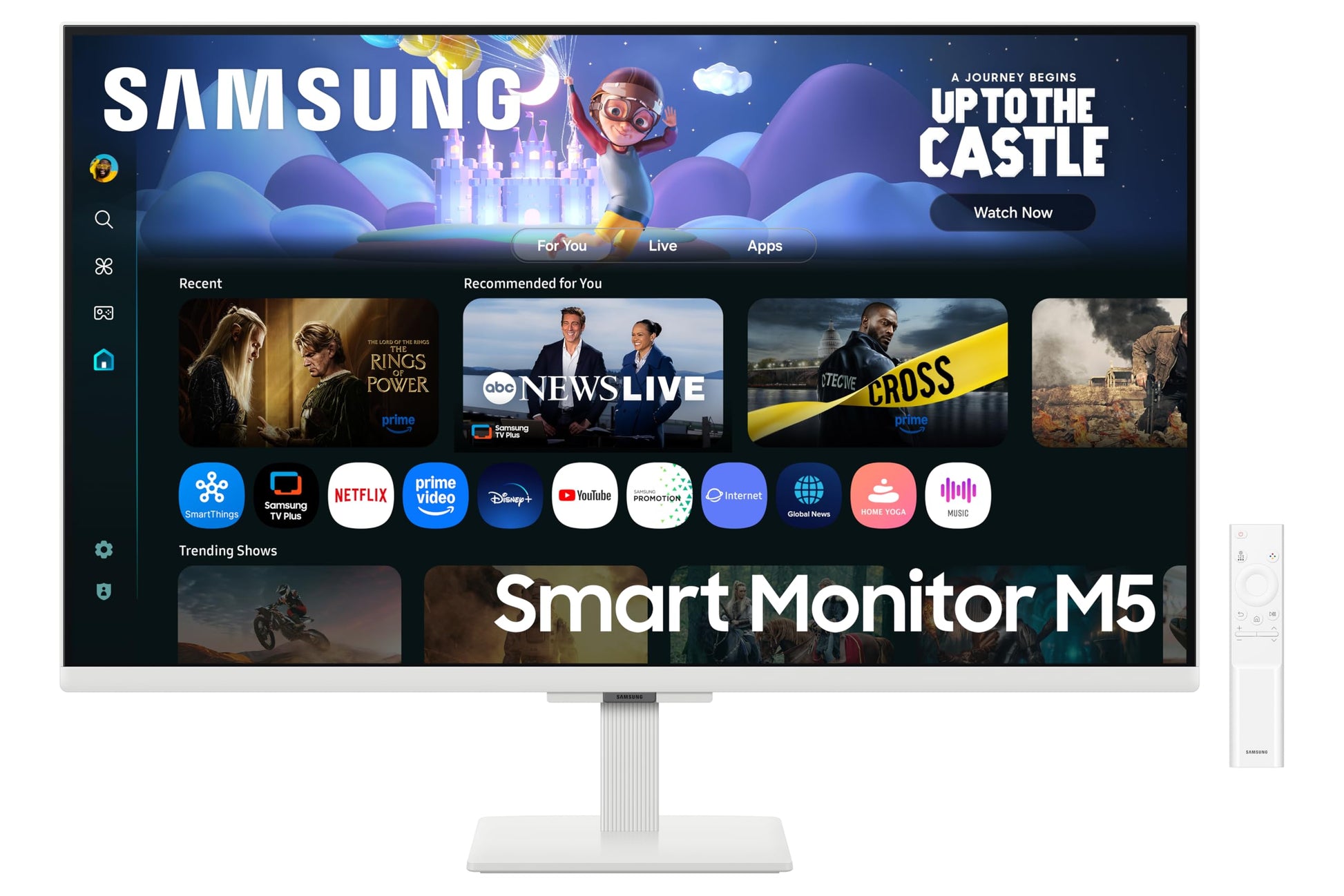 Samsung 32" (80cm) M5 Smart Monitor with Smart TV Experience|FHD 1920 x 1080|Screen Mirroring TV Plus|Speakers|Adaptive Sound|Wi-Fi|HDMI|Bluetooth|LS32FM500EWXXL|Black