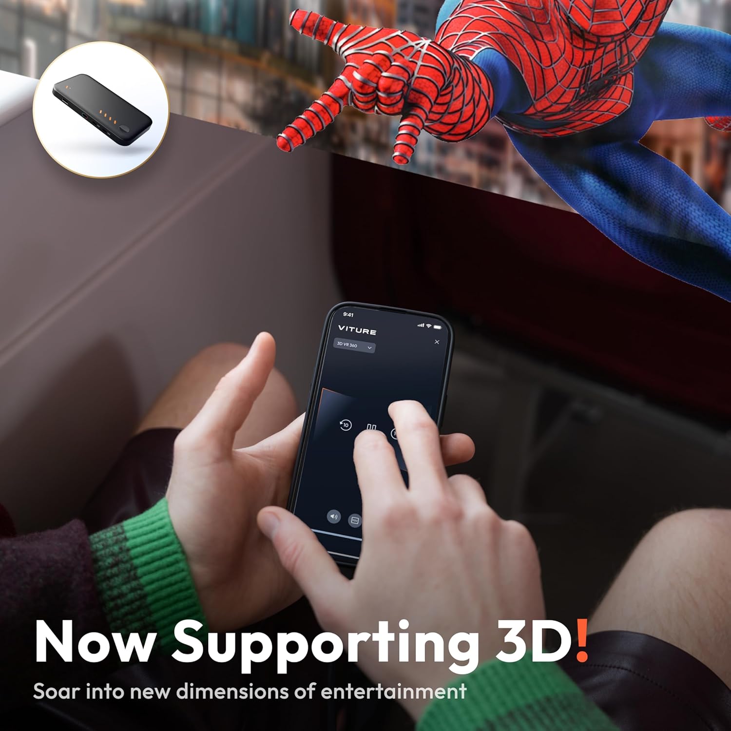 VITURE Pro Mobile Dock First-Ever Immersive XR Experience for Switch 2, Compatible with PS, Co-op Stream & Play, 2D/3D Content, fits Switch, Fire TV, HDMI Devices, for USB-C Display & XR/AR Glasses