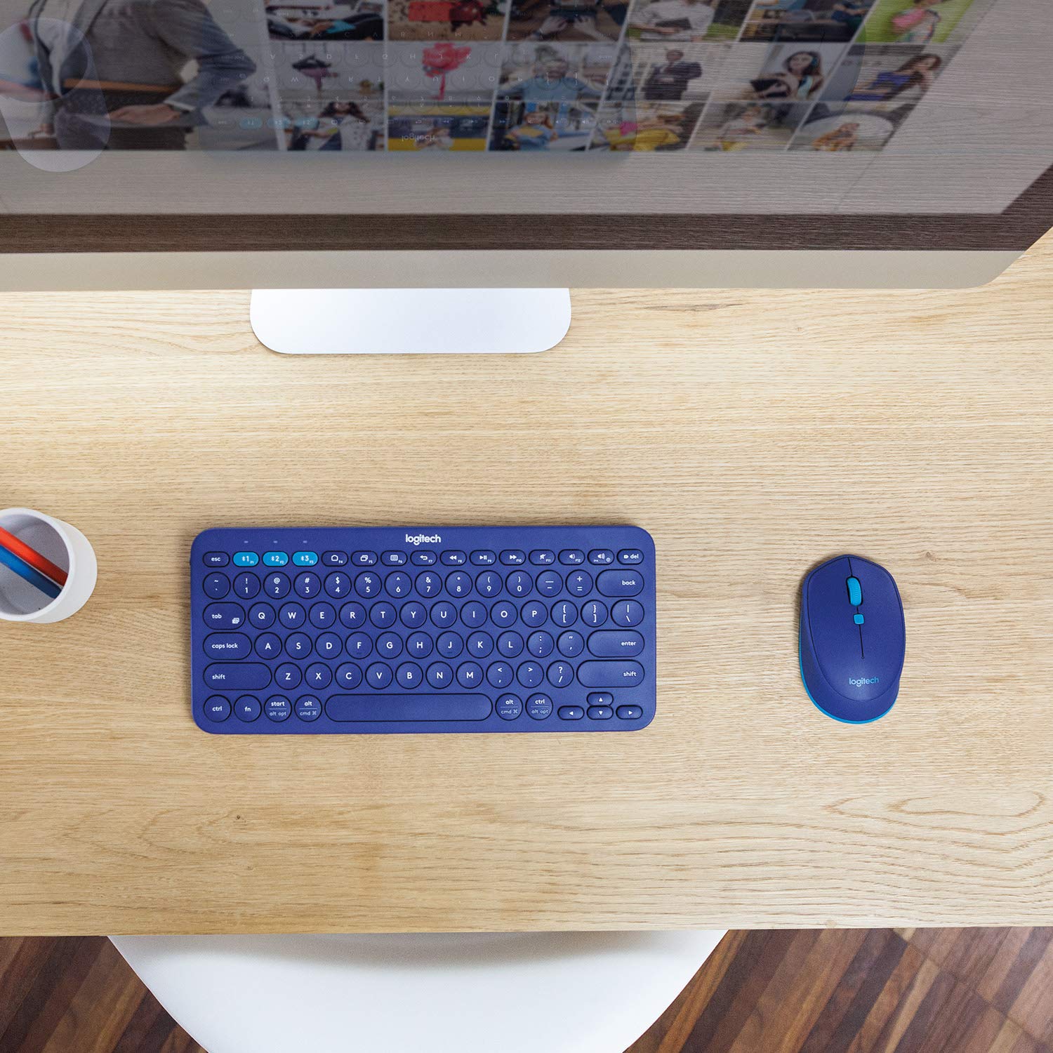 Logitech M337 Wireless Mouse, Bluetooth, 1000 DPI Laser Grade Optical Sensor, 10-Month Battery Life, PC/Mac/Laptop - Blue