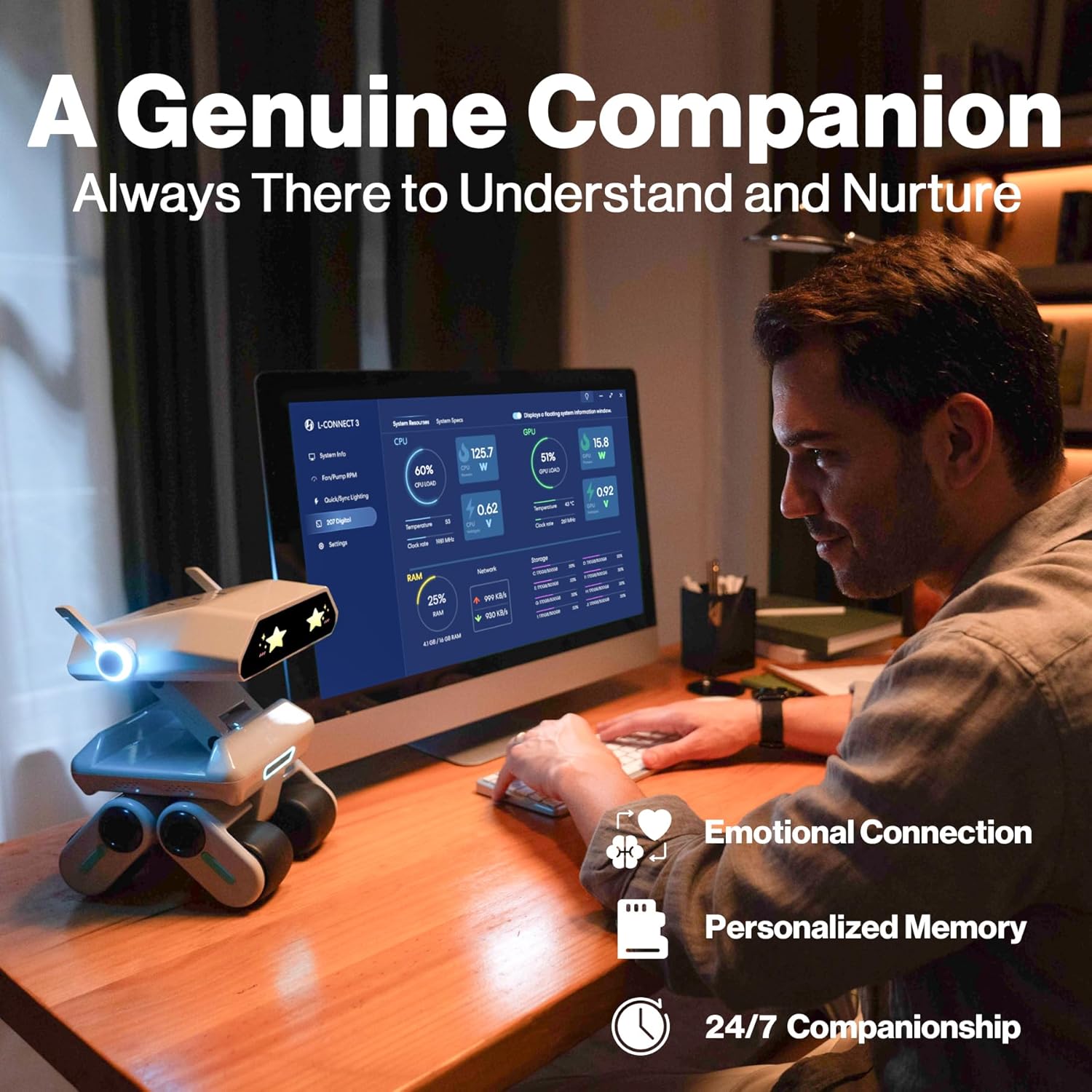 YONBO AI Robot for Kids, Programmable & Interactive AI Robot, STEAM Educational Toy ChatGPT Powered, Personalized Companion Robot with Voice Control, Visual Recognition, Emotion-Aware, Long Memory