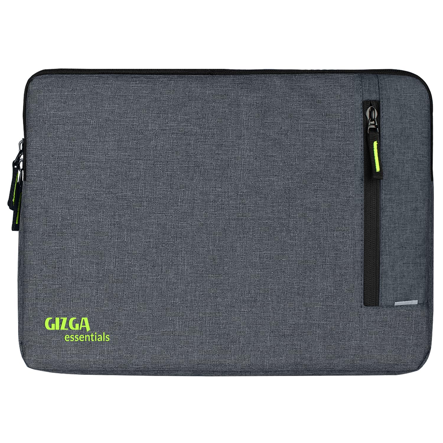 GIZGA essentials Laptop Bag Sleeve Case Cover Pouch for 15.6 Inch Laptop/MacBook, Office/College Laptop Bag for Men & Women, Side Handle, Multiple Pockets, Water Repellent, Shock Absorber, Grey