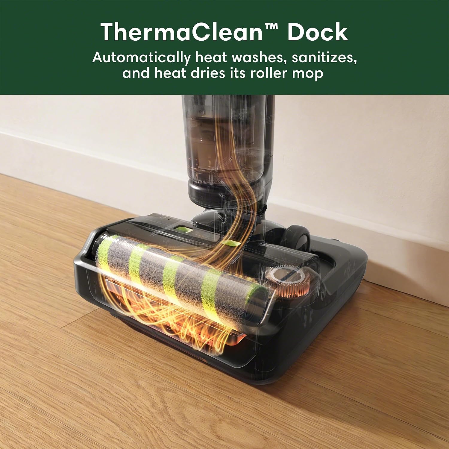 Roomba Electro 5in1 Disinfecting Hard Floor Cleaner, Vacuum, Mop & Sanitize in One Pass, Cordless, Non-Toxic, Kills Germs & Bacteria, Continuous Self-Sanitizing Roller Mop, Heated Self-Cleaning Dock