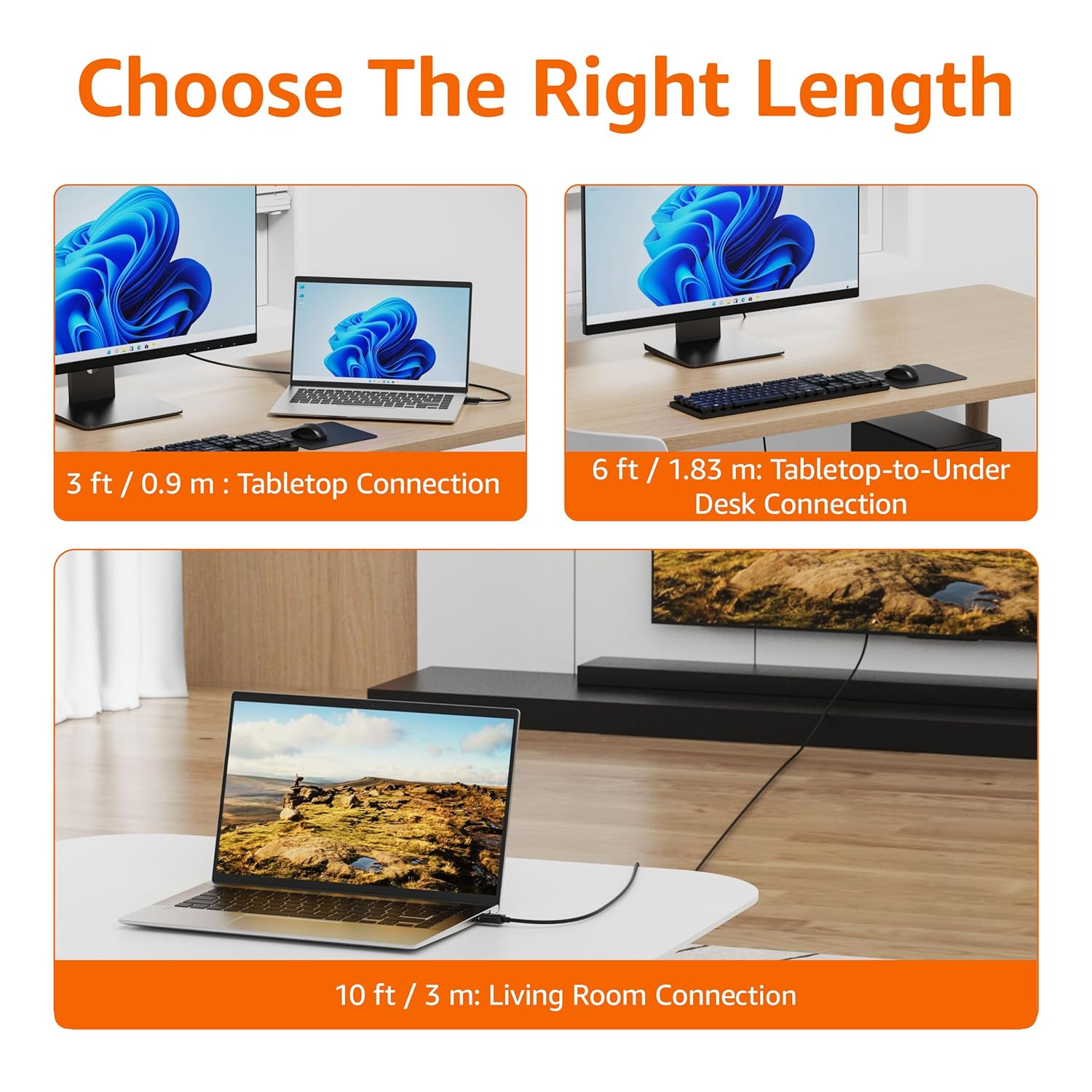 AmazonBasics 6-Feet DisplayPort (not USB port) to HDMI Cable, Black