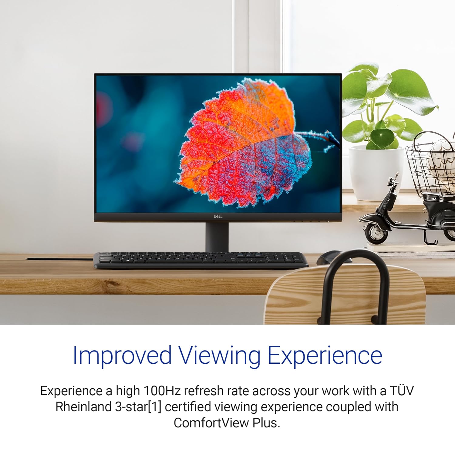 Dell SE2725HM 27"/68.58 cm FHD Monitor, Ultra-Thin Bezels, 100Hz IPS Panel, 5 ms Response, Contrast 1000:1, Tilt Adjust, HDMI, VGA, Warranty 3 Years, Comfortview Plus, TÜV Rheinland 3-Star Eye Comfort