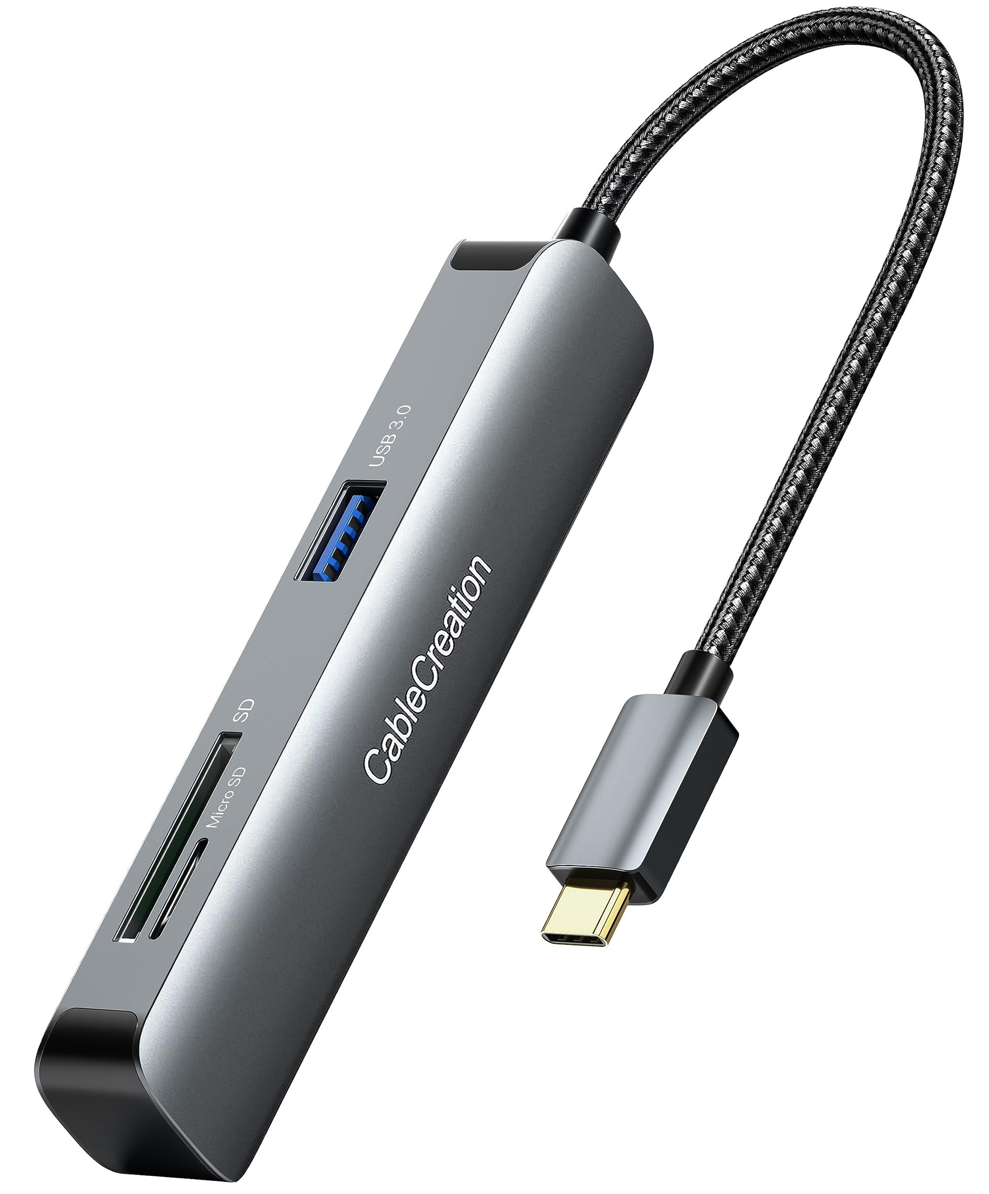 CableCreation USB C Hub Multiport Adapter, 5-in-1 USB C Adapter Aluminum Shell with 4K USB C to HDMI, Ethernet Port, 3 USB 3.0 Ports for MacBook Pro/Air 2020/2019, iPad Pro 2020, iPhone 15 Pro Max