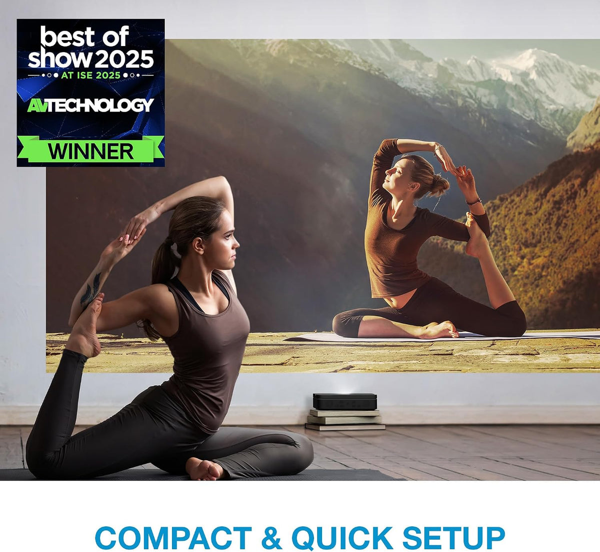 Optoma ML1080UST 1080p Photon Go Ultra Short Throw Full HD LED Triple Laser DLP Google TV Smart Projector