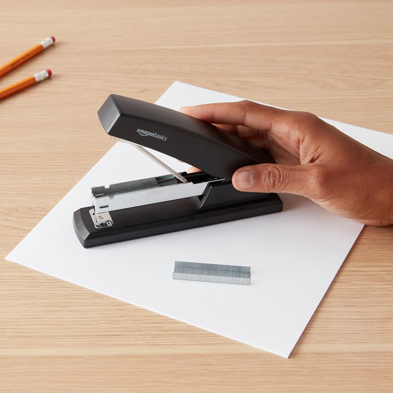 Amazon Basics Office Stapler with 1000 Staples - Black
