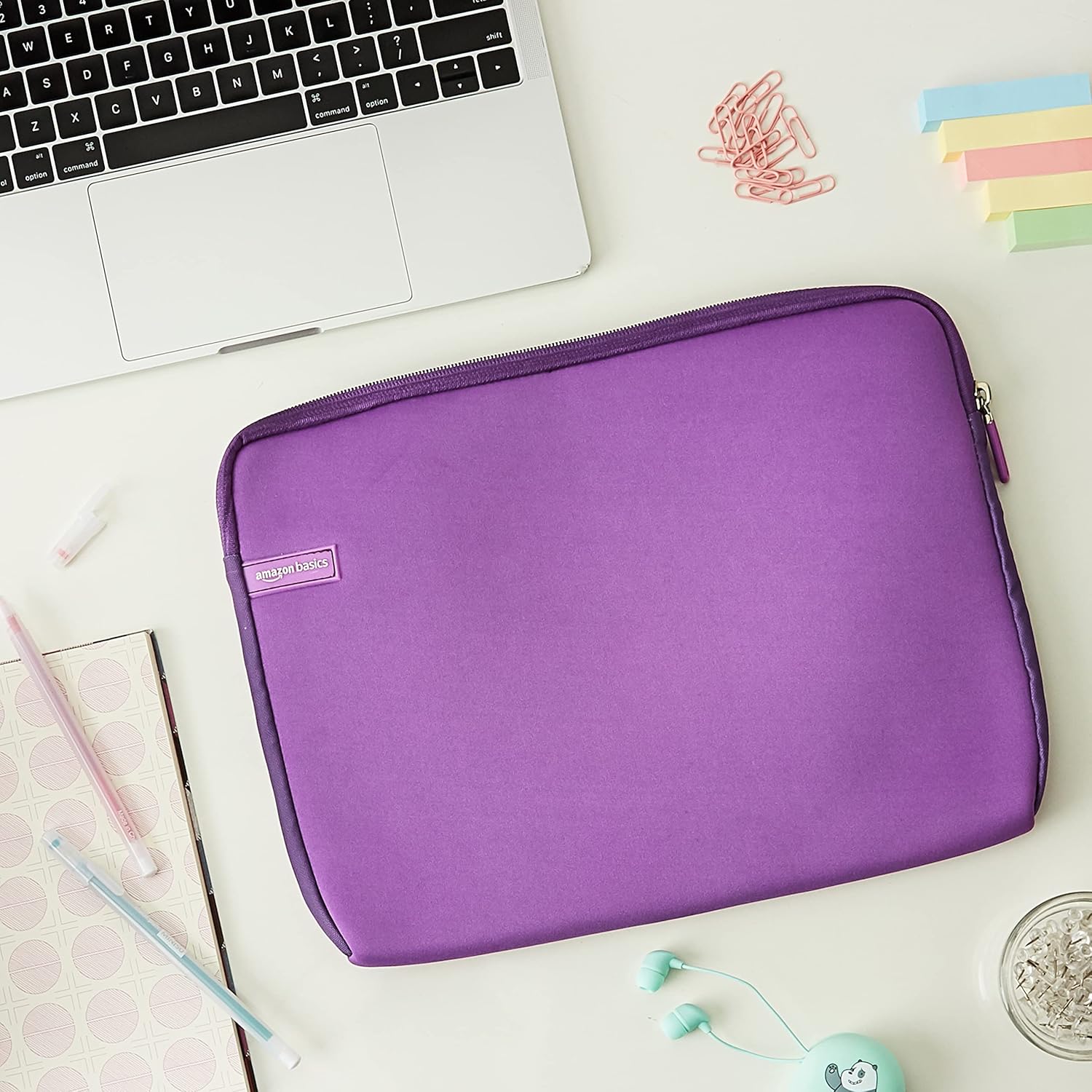 AmazonBasics 13.3-inch Laptop Sleeve - Internal Dimensions - 12.1 X 0.7 X 9.3 Inches - Purple