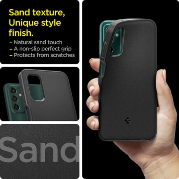 Spigen Essential Sand Blast for Samsung Galaxy M13(in) Case, Galaxy M13(in) Back Cover (2022) - TPU｜Matte Black