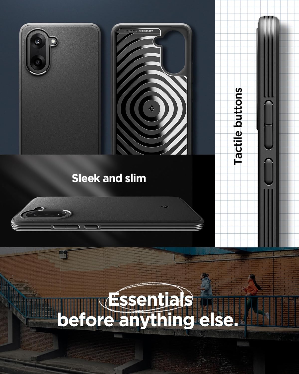 Spigen Essential Sand Blast for OnePlus Nord CE 5 5G Case, OnePlus Nord CE 5 5G Back Cover (2025) - TPU｜Matte Black
