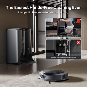 3i S10 Ultra Robot Vacuum and Mop with WaterRecycle System, 13000Pa Suction, Self-Cleaning Extendable Roller Mop, Auto Mop Washing & Drying, Self-Emptying & Refilling, Ai Obstacle Avoidance ****SEALED****