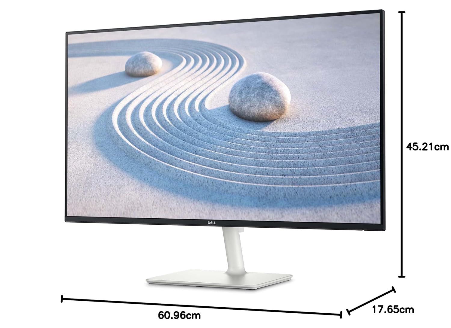 Dell-S2725H-Grey 68.58cm (27") FHD Monitor 1920x1080 at 100Hz, Built-in 5w Dual Speaker, Response Time: 4ms (Extreme), 99% sRGB (Typical), Ficker Free, Brightness: 300 cd/m2 (Typical), Ports: 2X HDMI