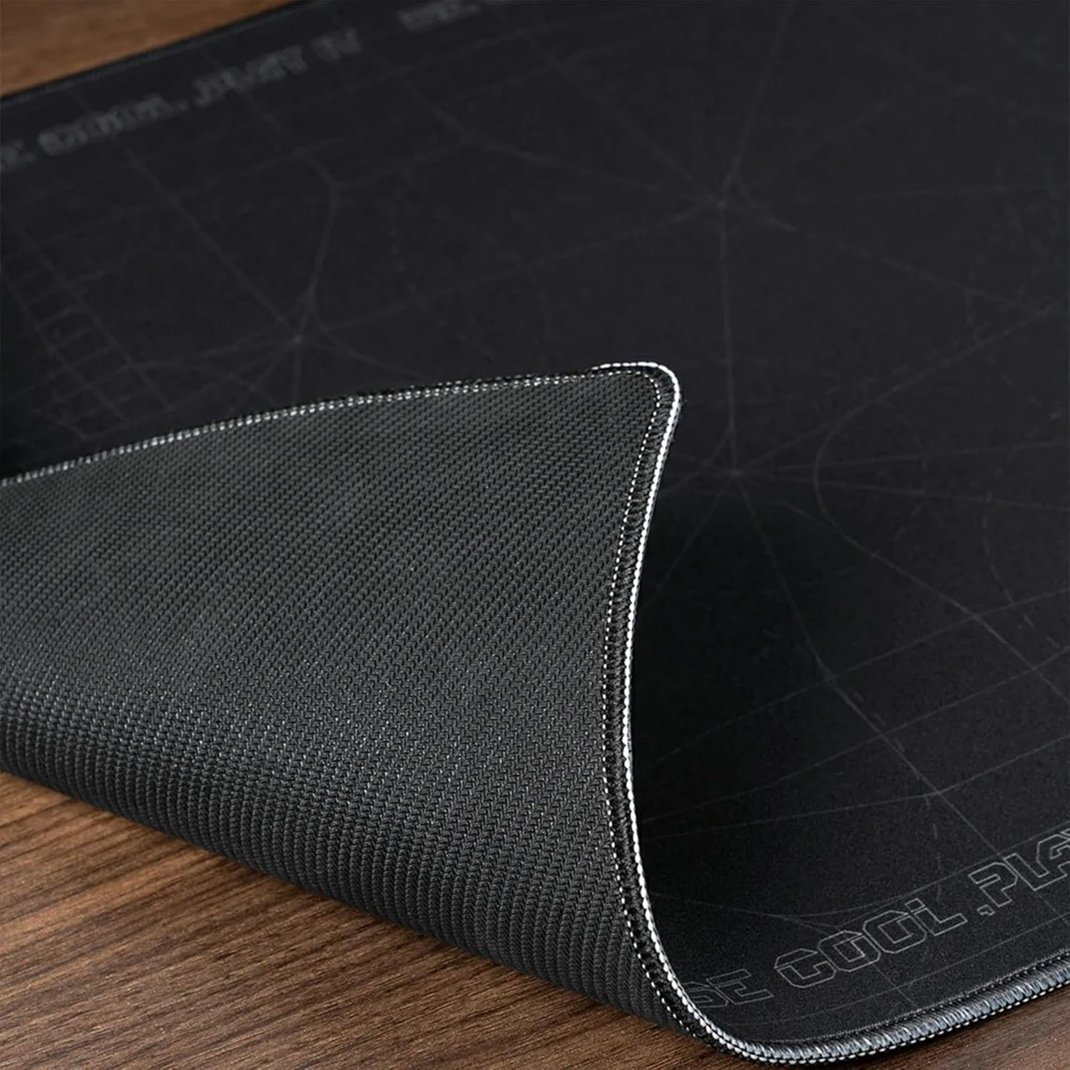 GravaStar Large Gaming Mouse Pad with Non-Slip Rubber Base,Stitched Edge,Desk mat for Laptop,Computer & PC, Wristing Pad for Gamer,Office & Home-Black