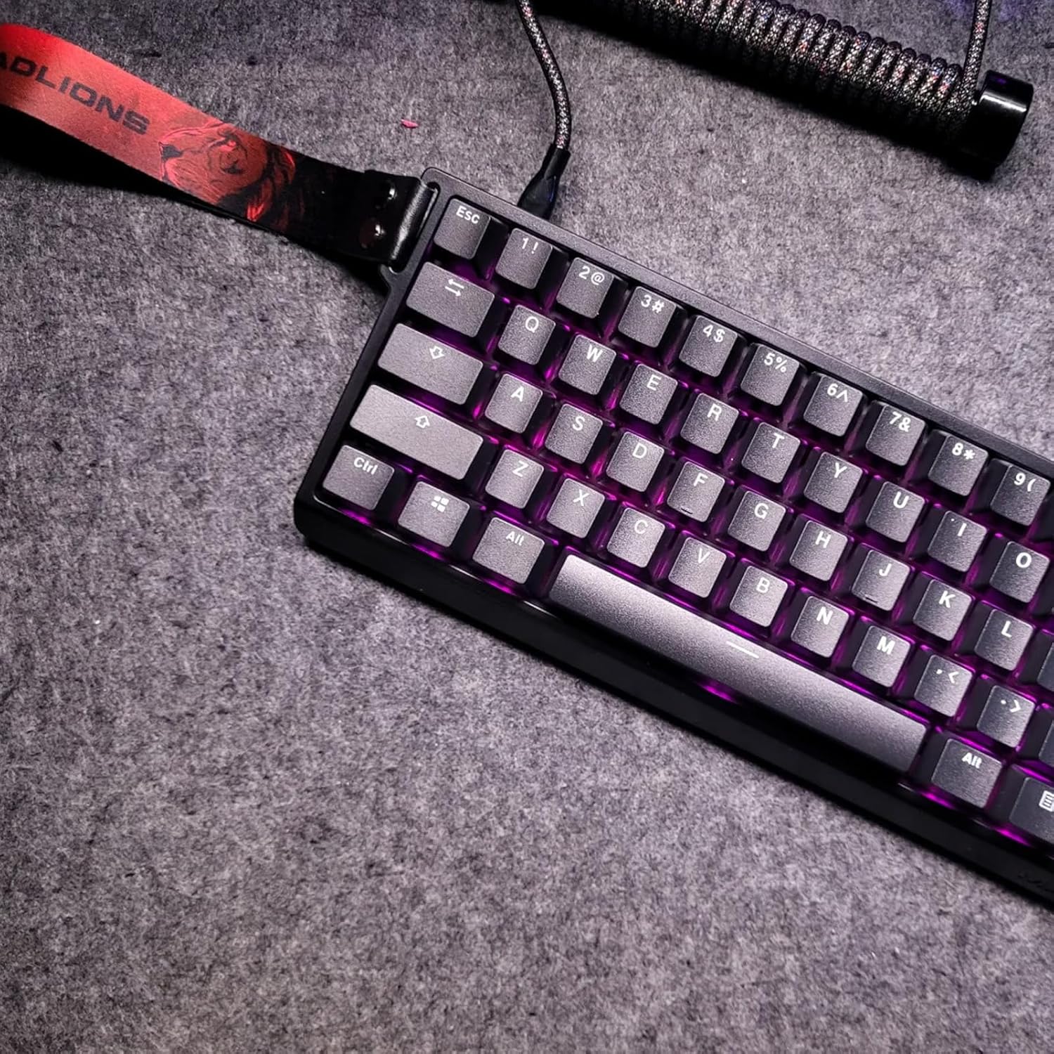 Hyekit x FGG MADLIONS MAD 60 HE RGB 60% Wired Magnetic Switch Mechanical Gaming Keyboard with Adjustable Actuation, 8000 Hz Polling Rate, Rapid Trigger Mode, Hall Effect Switches, for PC/Mac, Black