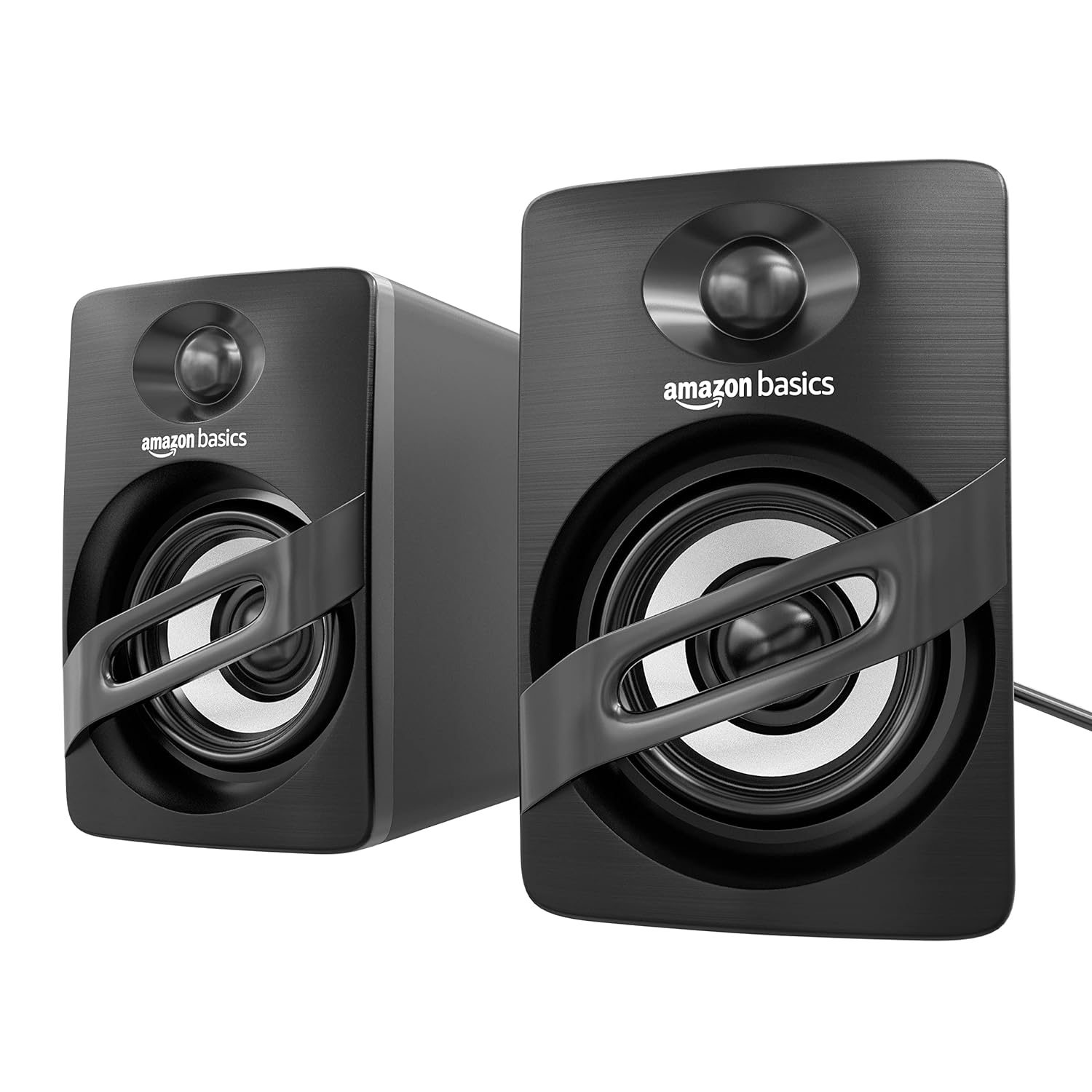 amazon basics Portable Multimedia Speaker| Suitable for Laptop & Desktop (Black) | USB 2.0 | Deep Bass