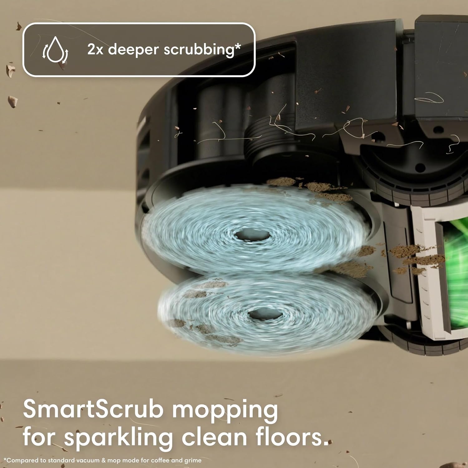 iRobot Roomba Plus 515 Robot Vacuum & Mop Combo, 22,000Pa Suction, 90 Days Self-Emptying, Multifunction Dock, Self‑Cleaning, Heated Wash & Heated Dry, Smart Obstacle Avoidance, Lifting Spinning Mops