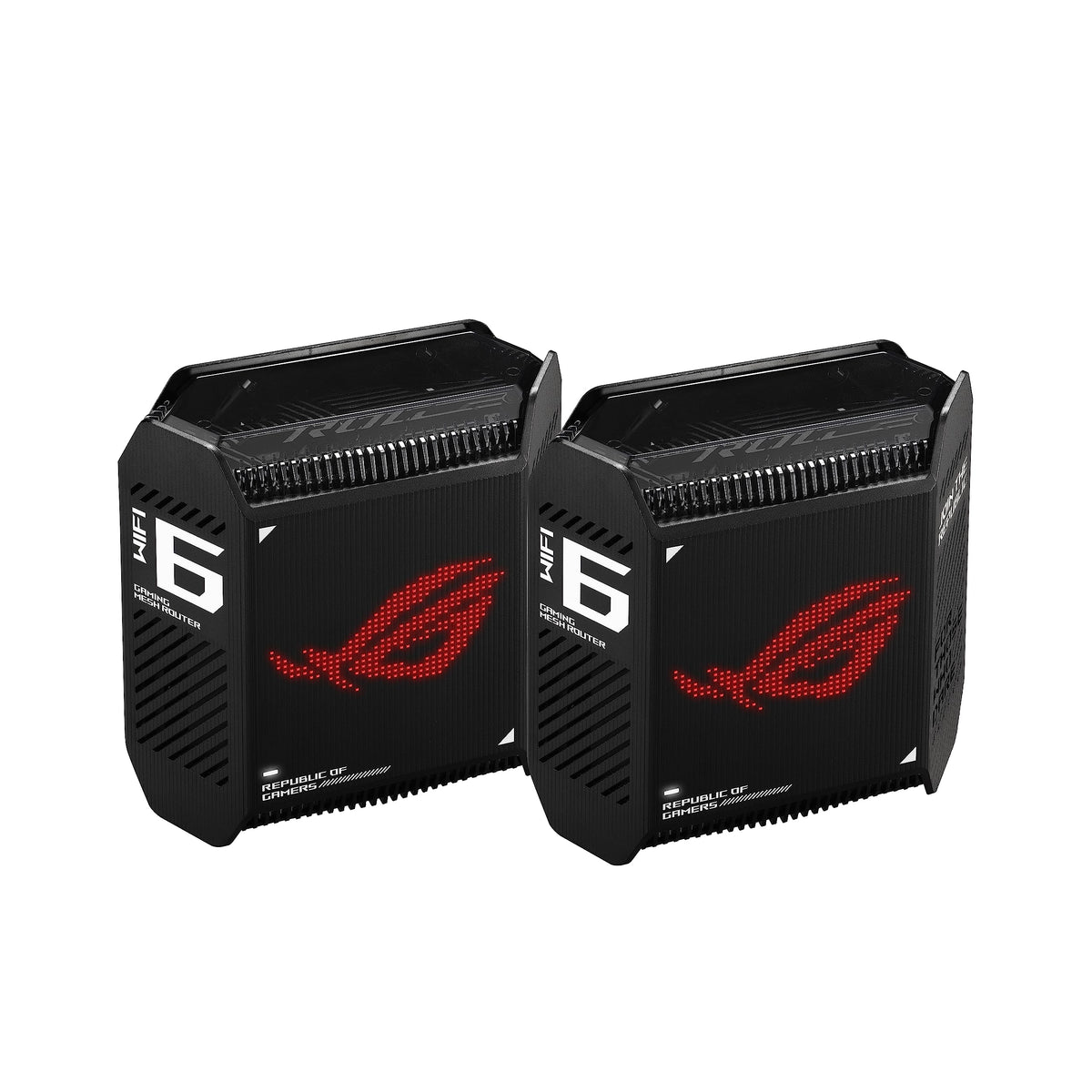 ASUS ROG Rapture GT6 (2PK) AX10000 Tri-Band WiFi 6 Gaming Mesh System, Covers up to 5,800 sq ft, 2.5 Gbps Port, Triple-Level Game Acceleration, UNII 4, Free Lifetime Internet Security, Moonlight White