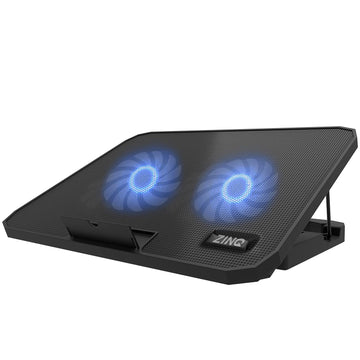 Zinq Technologies Zinq Cool Slate Dual Fan Cooling Pad for Notebook/Laptop with Dual USB Port(Black)