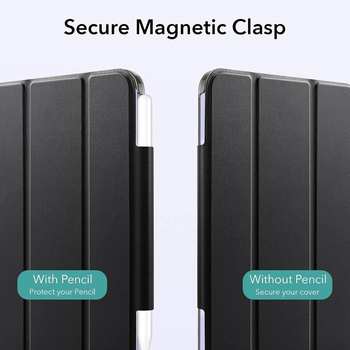 ESR for iPad Mini 6 Case(8.3 inch, 2021), Trifold Smart Case, Trifold Stand, Magnetic Clasp, Auto Sleep/Wake, Slim Lightweight Case for iPad Mini 6th Generation, Ascend Series, Black