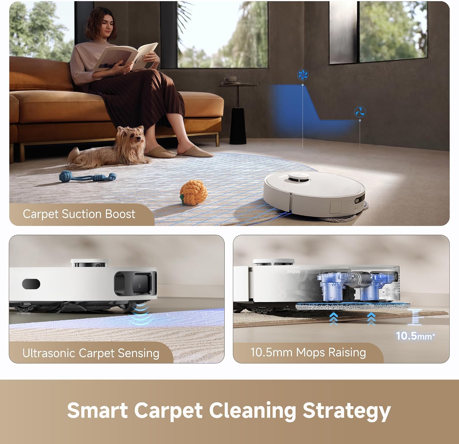 dreame L40s Ultra CE Robot Vacuum and Mop with Self-Emptying, TriCut Brush | 13,000Pa Suctiion, DuoSrub Mopping, Extendable Mop, Mop Self-Cleaning, Ultrasonic Carpet Sensing, 3DAdapt Obstacle Avoidance